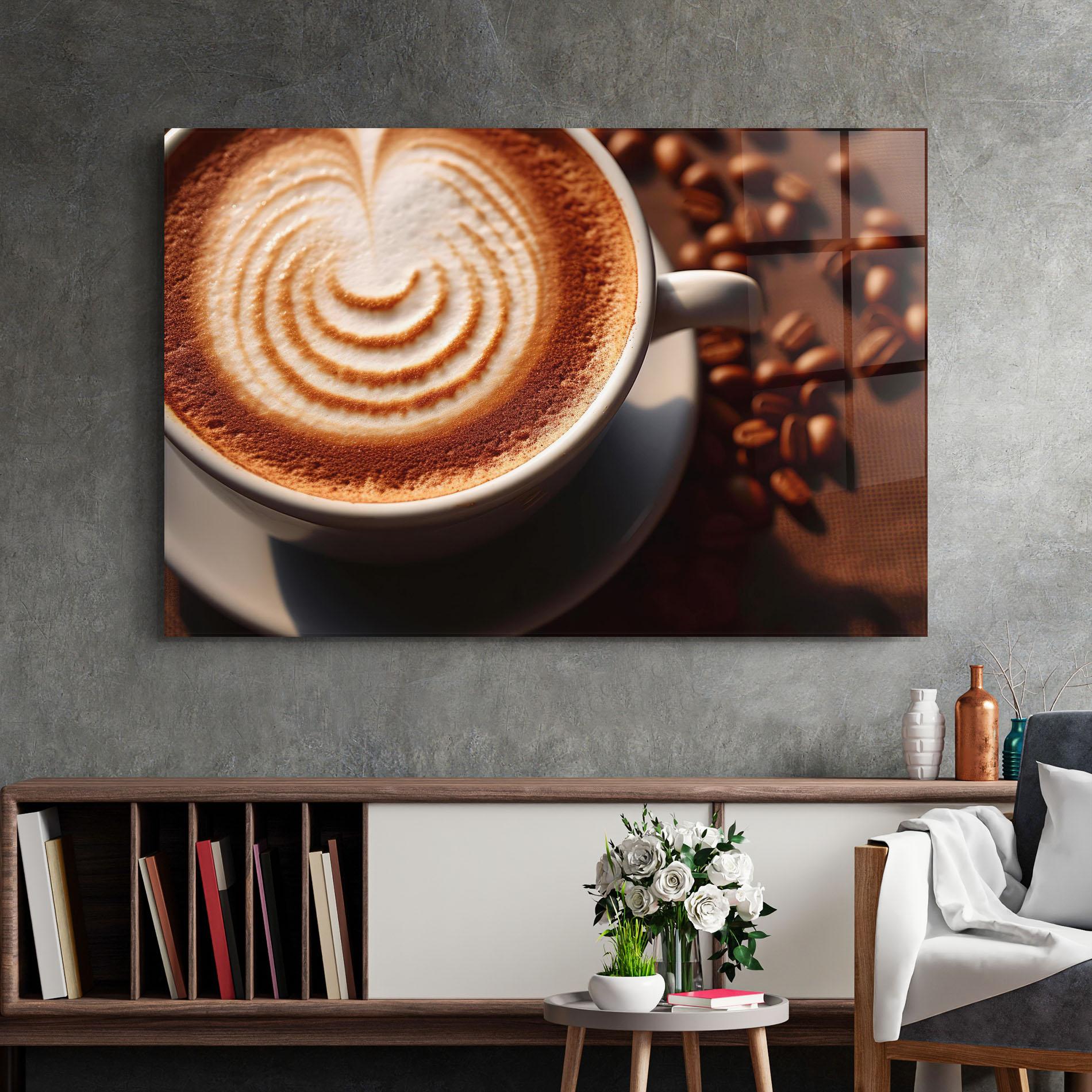 Glasbild Cappuccino mockup 2