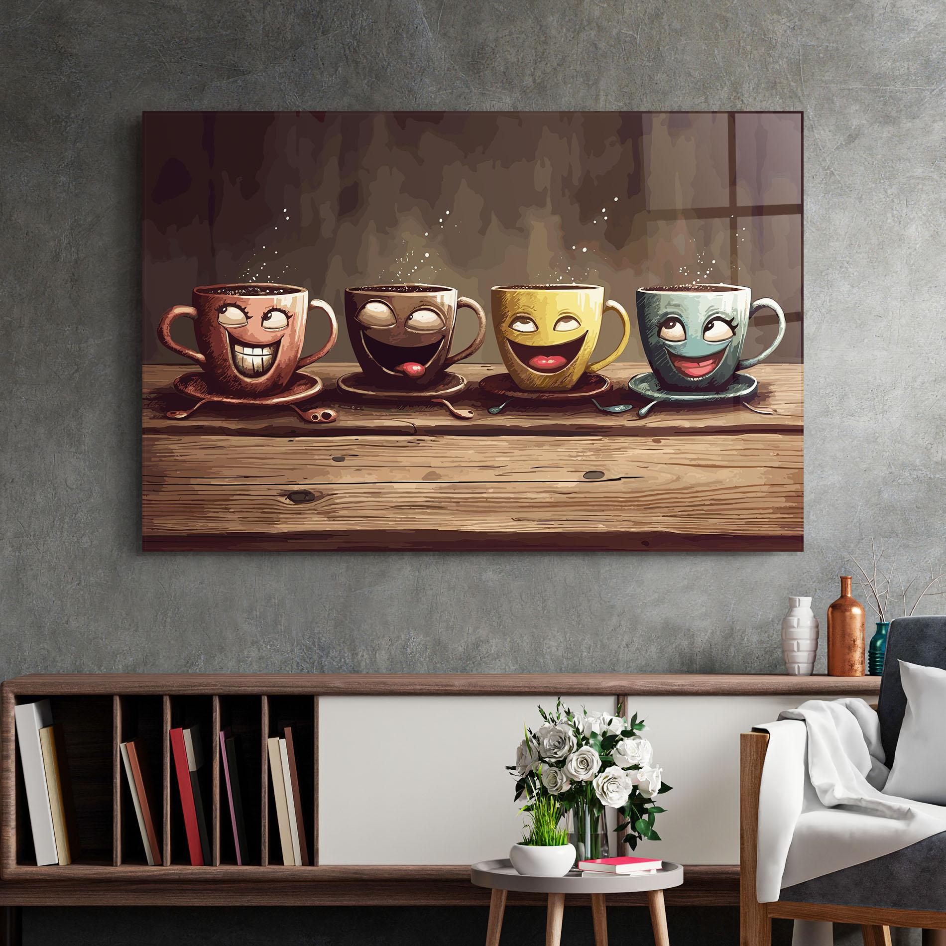 Glasbild Coffee Faces mockup 2