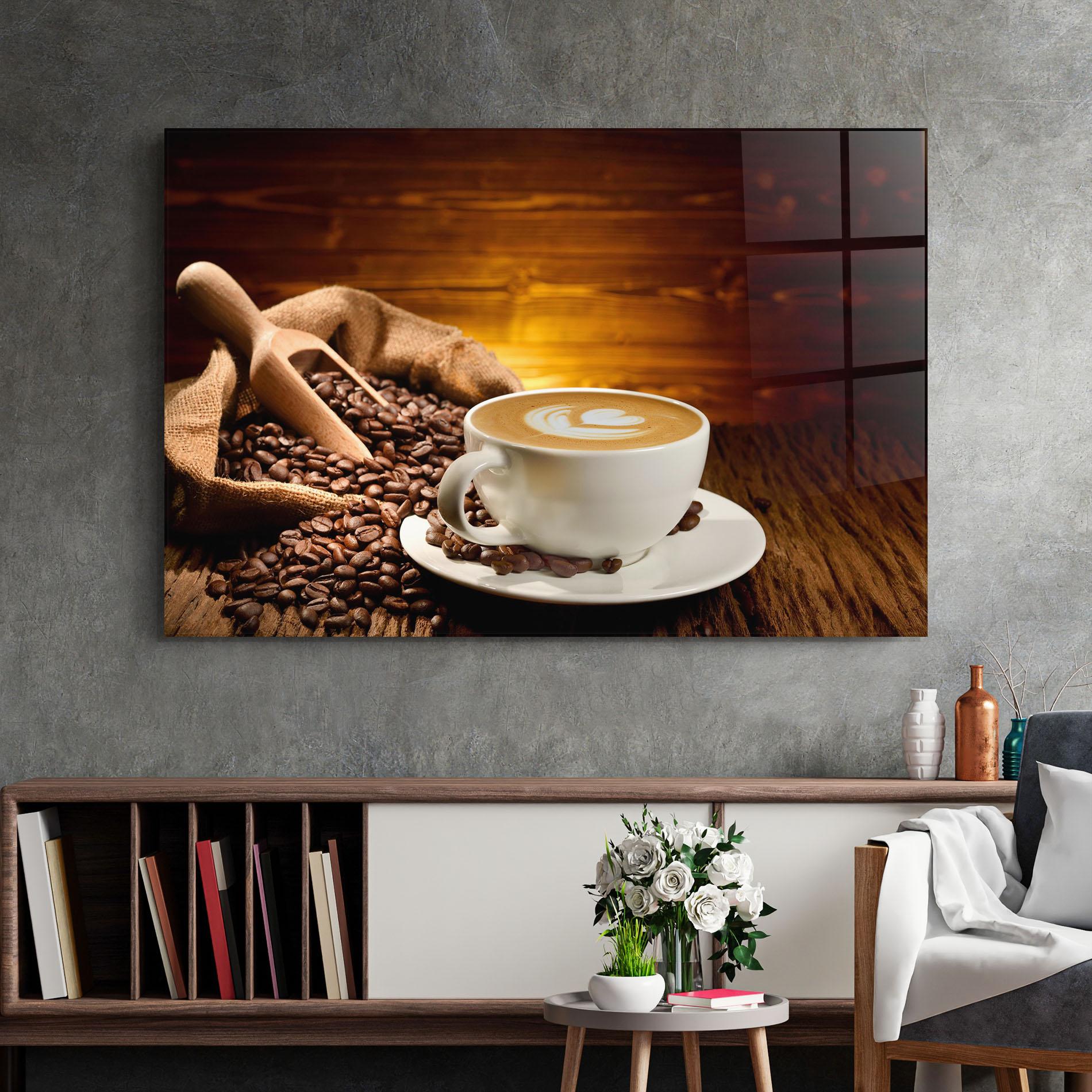 Glasbild Latte Coffee mockup 2