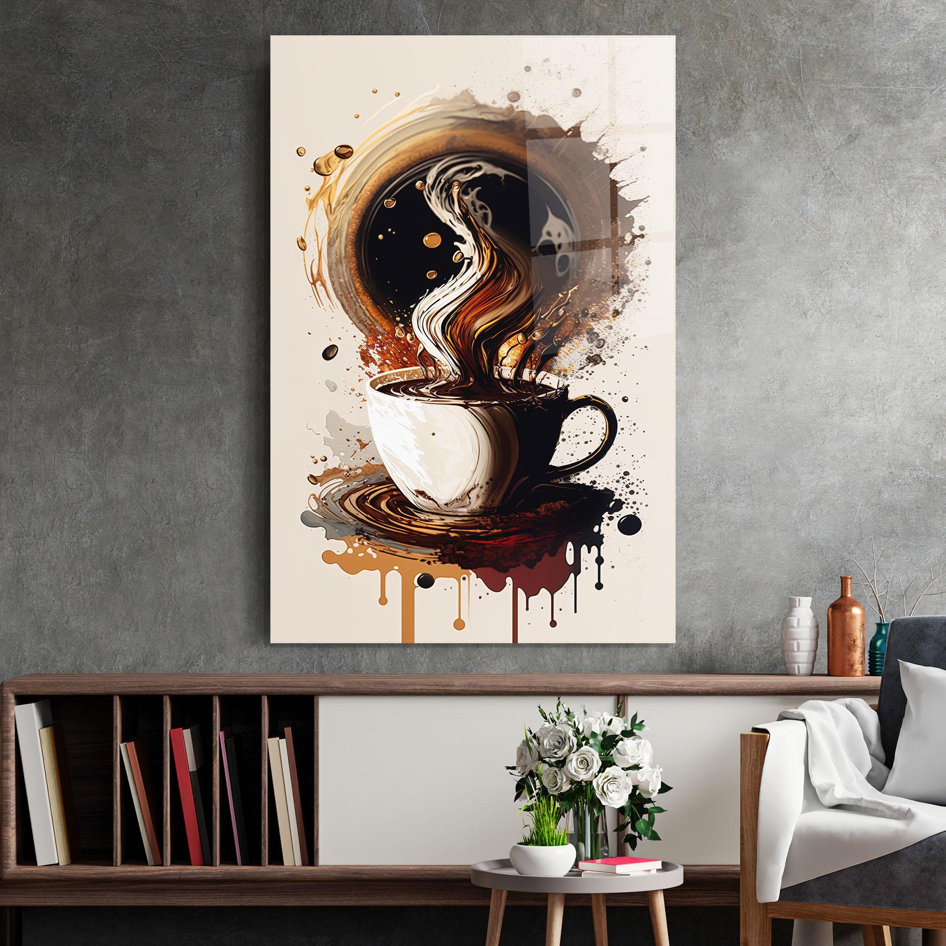 Glasbild Coffee Art mockup 2