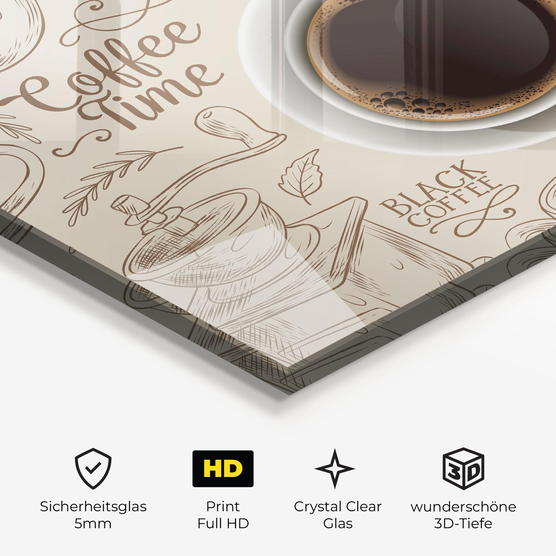 Glasbild Artisan Coffee mockup 3