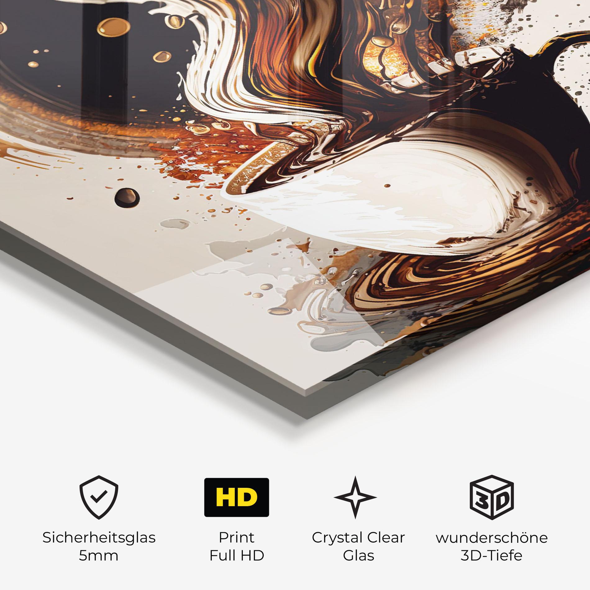 Glasbild Coffee Art mockup 3