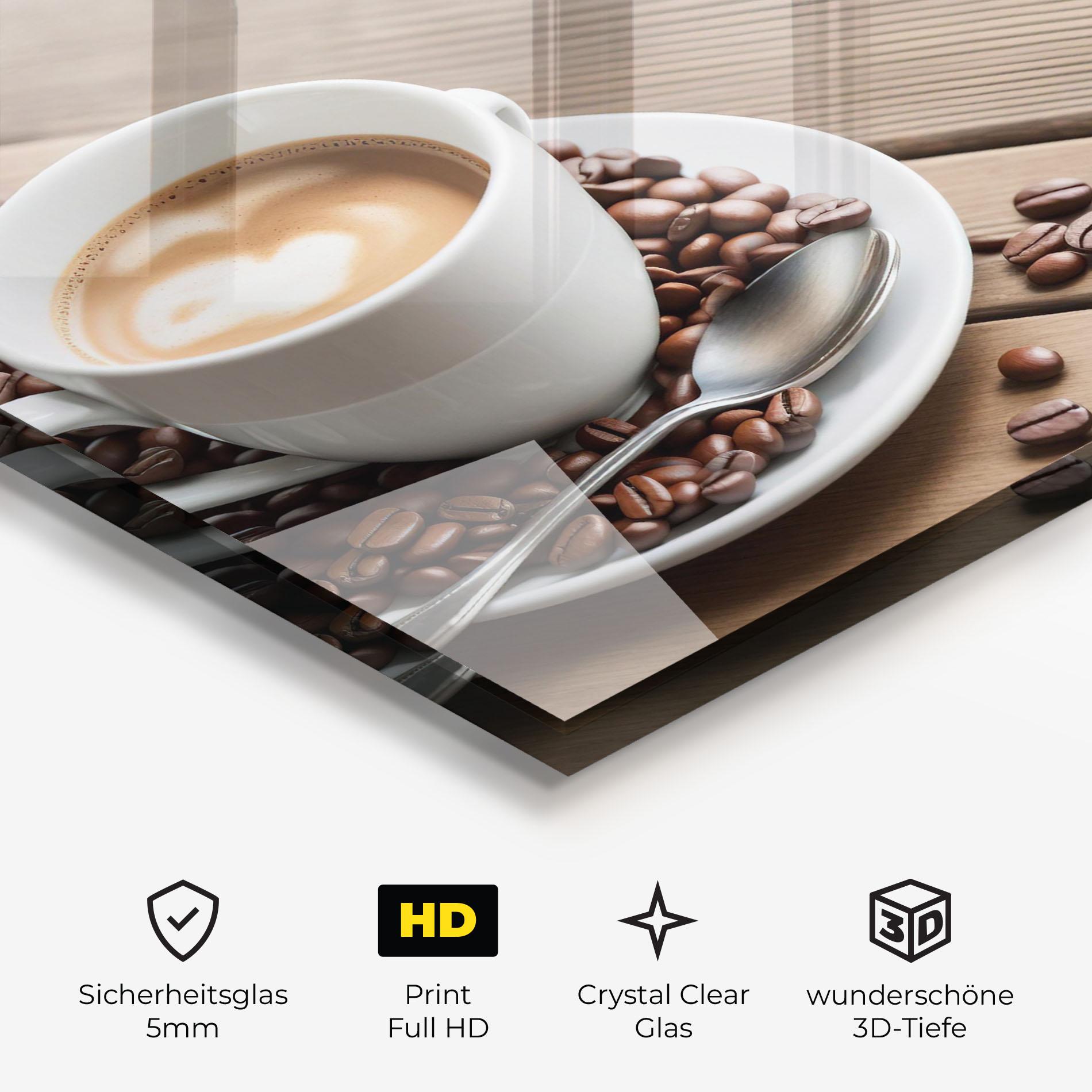 Glasbild Coffee On Table mockup 3