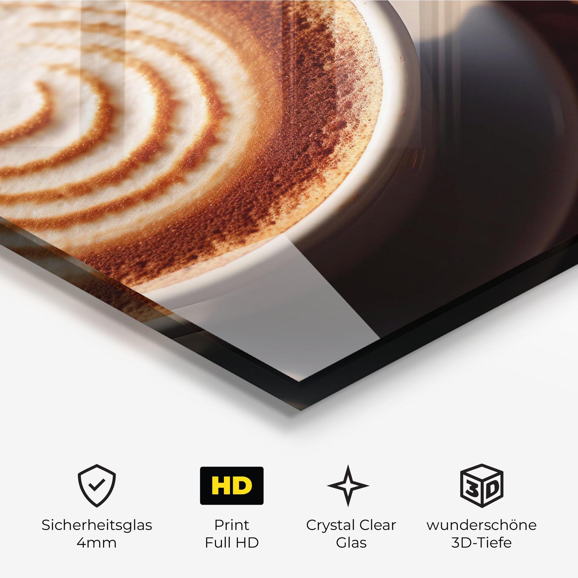 Glasbild Cappuccino mockup 3