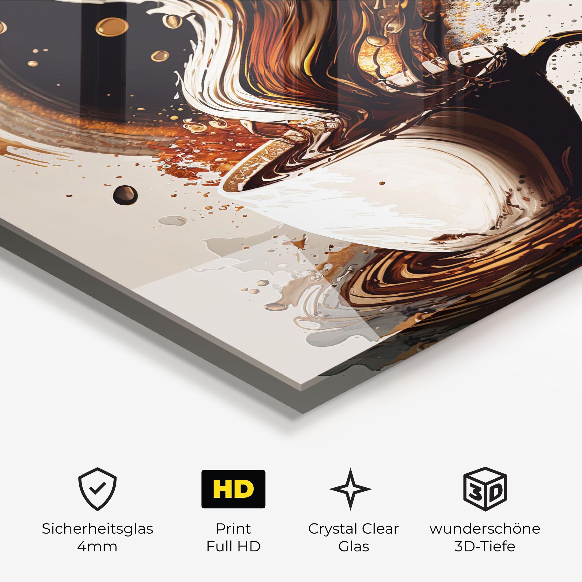 Glasbild Coffee Art mockup 3