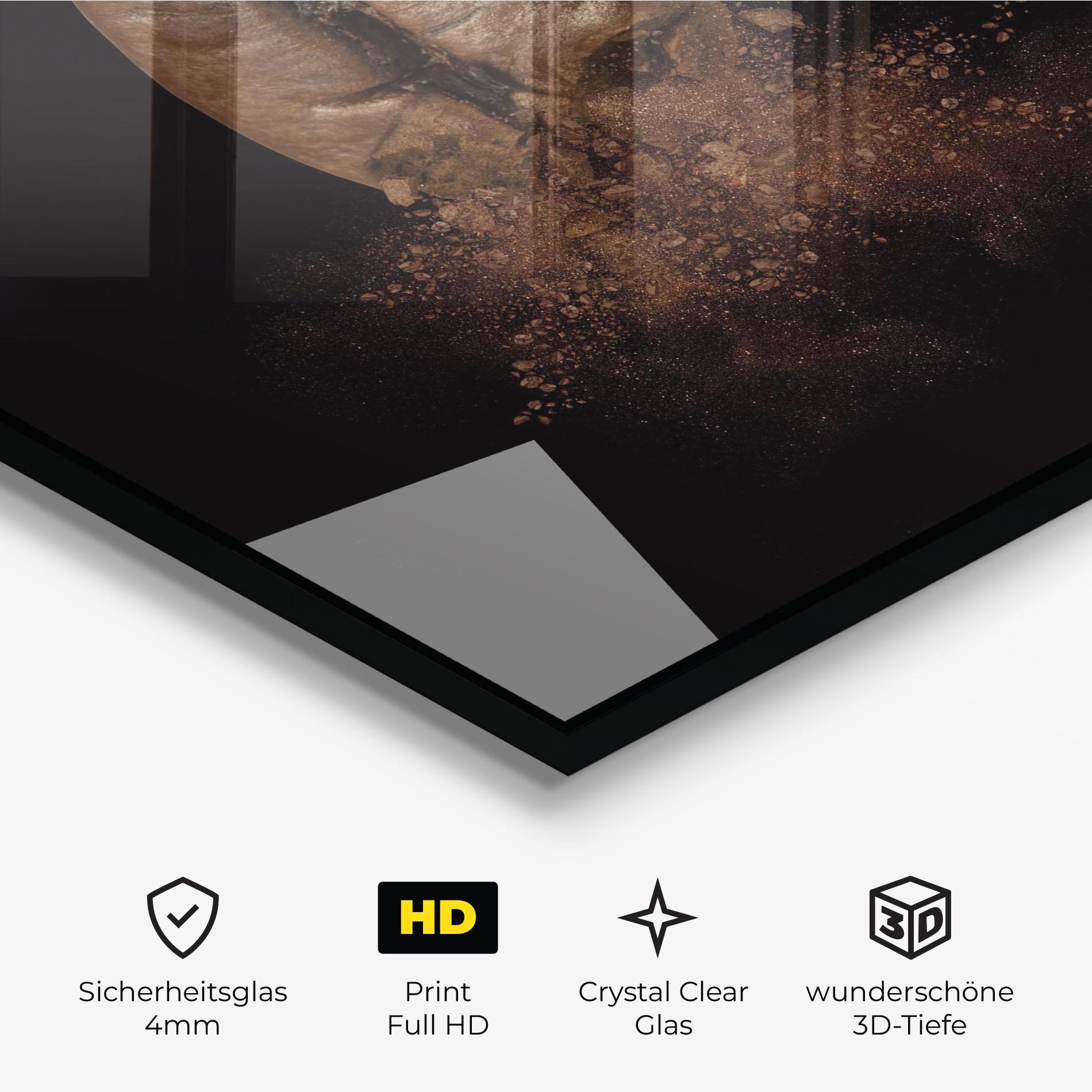 Glasbild Coffee Bean Explosion mockup 3