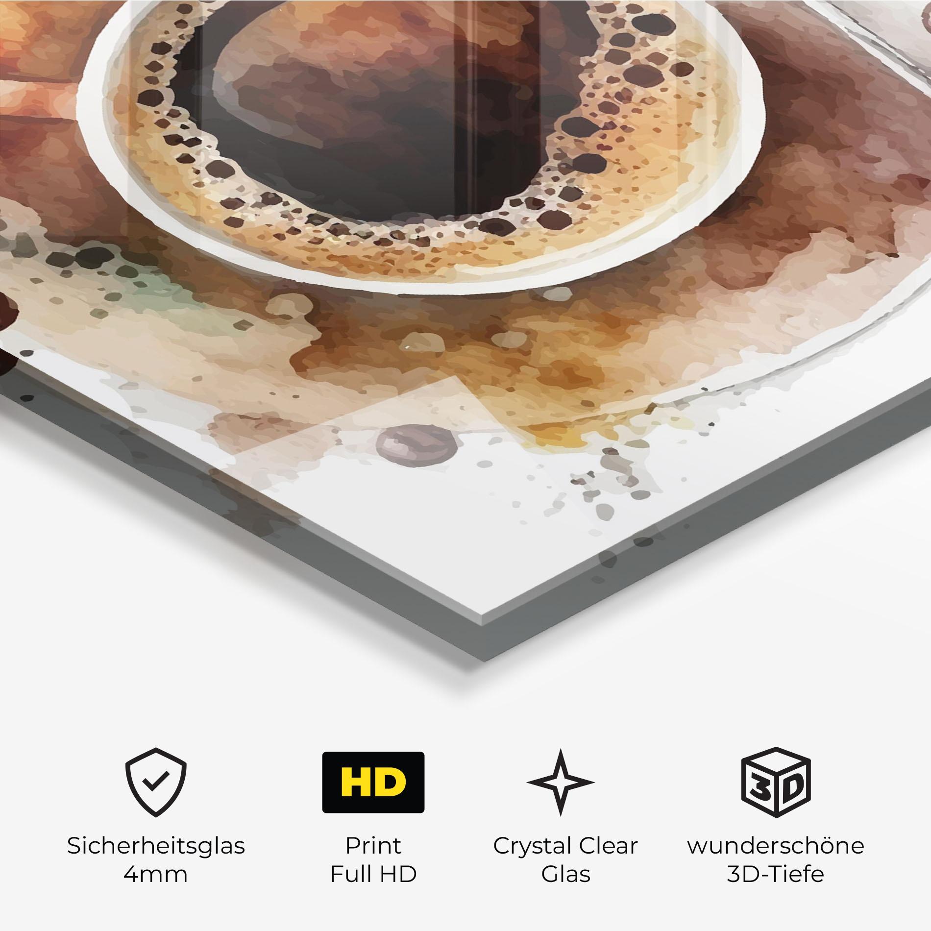 Glasbild Coffee Liquid mockup 3