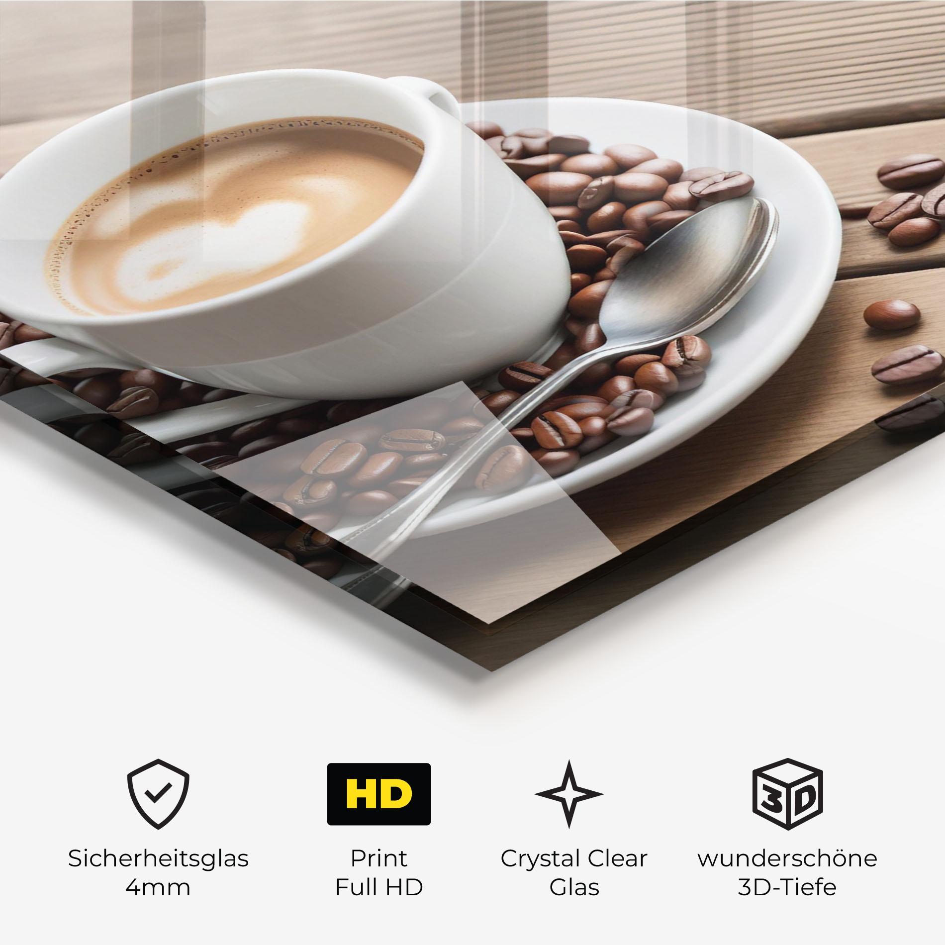 Glasbild Coffee On Table mockup 3
