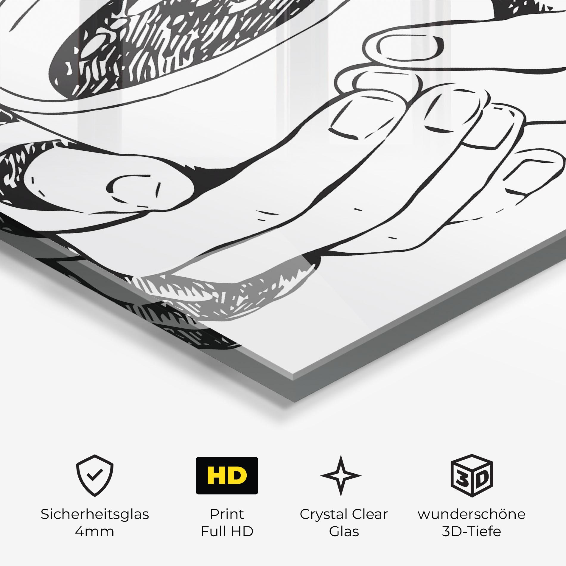 Glasbild Holding Coffee mockup 3