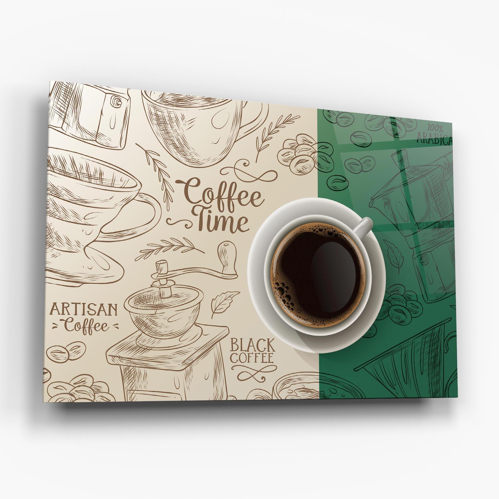 Glasbild Artisan Coffee mockup 6