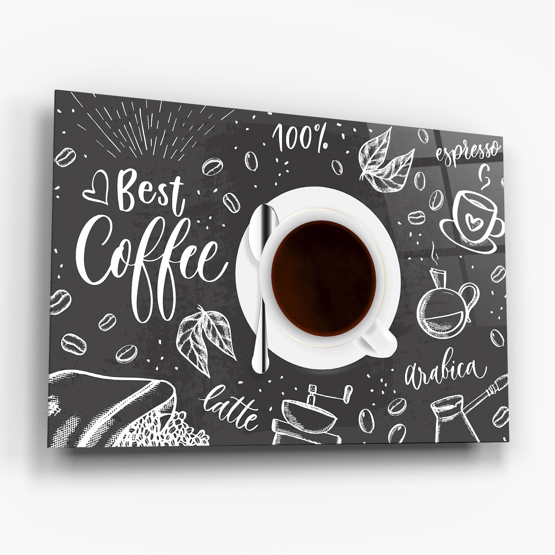 Glasbild Best Coffee mockup 6