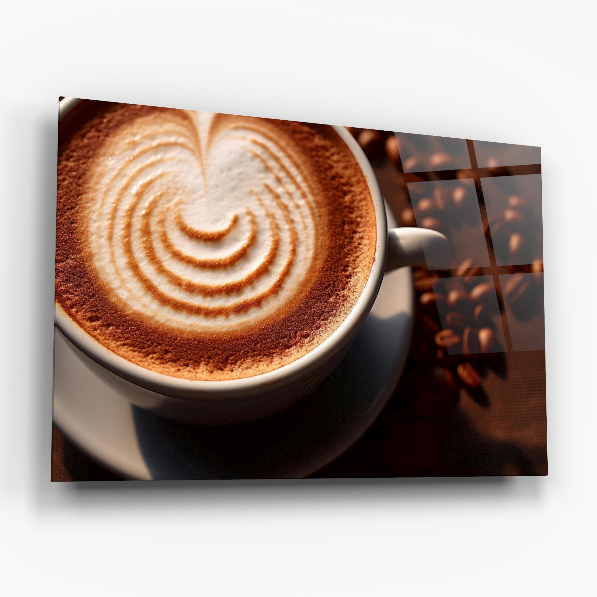 Glasbild Cappuccino mockup 6