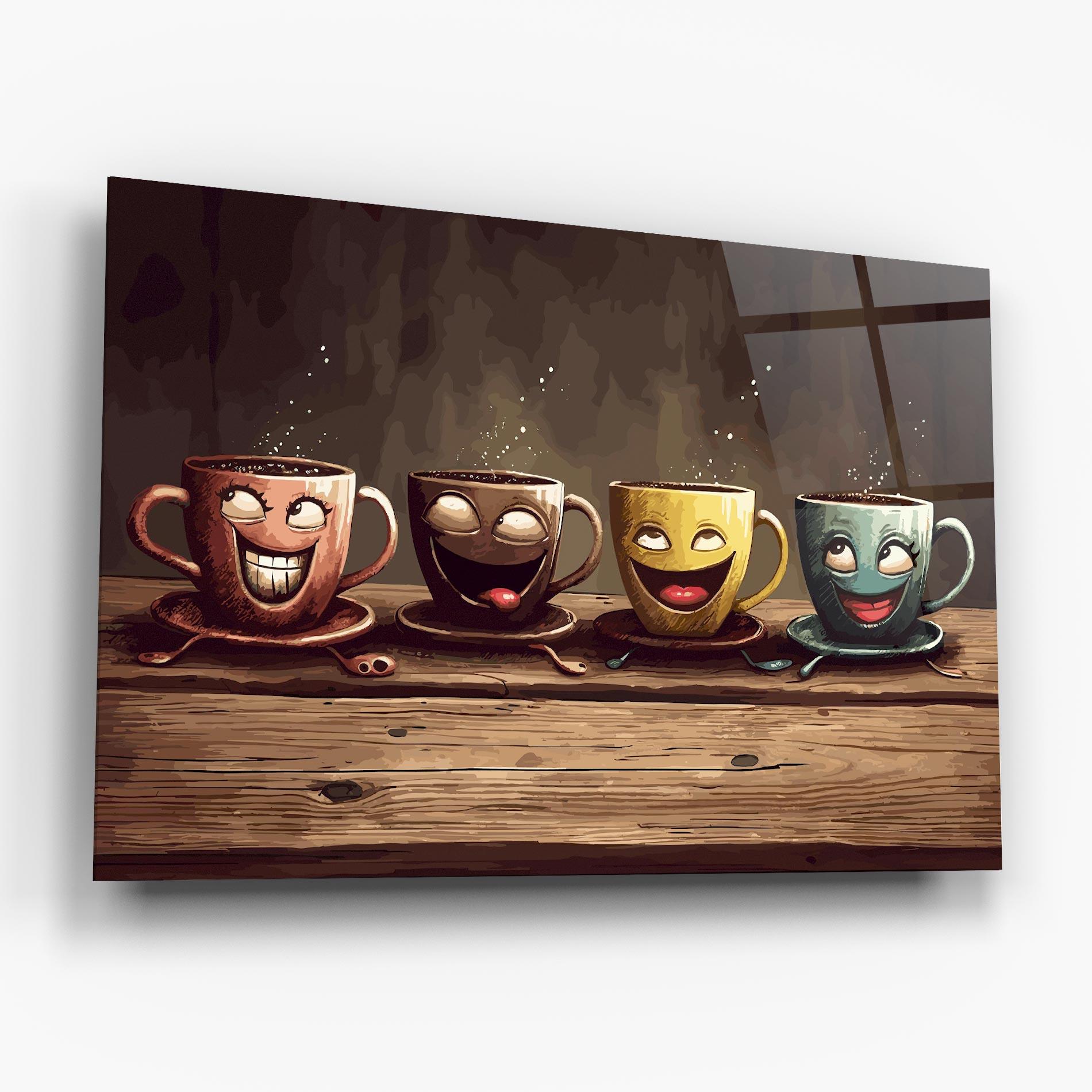 Glasbild Coffee Faces mockup 6