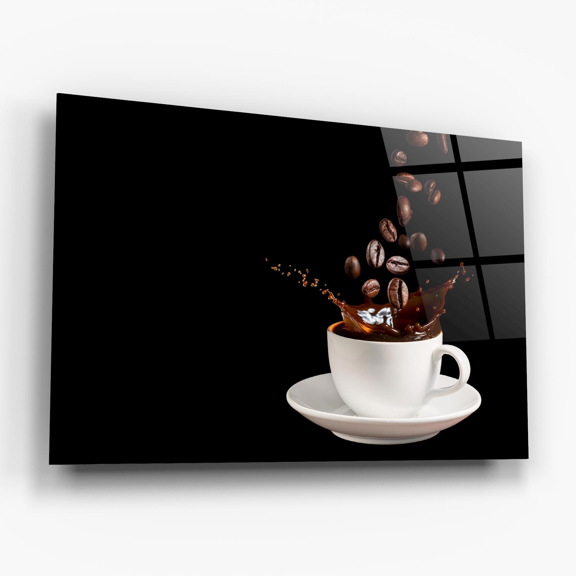 Glasbild Coffee Splashes mockup 6
