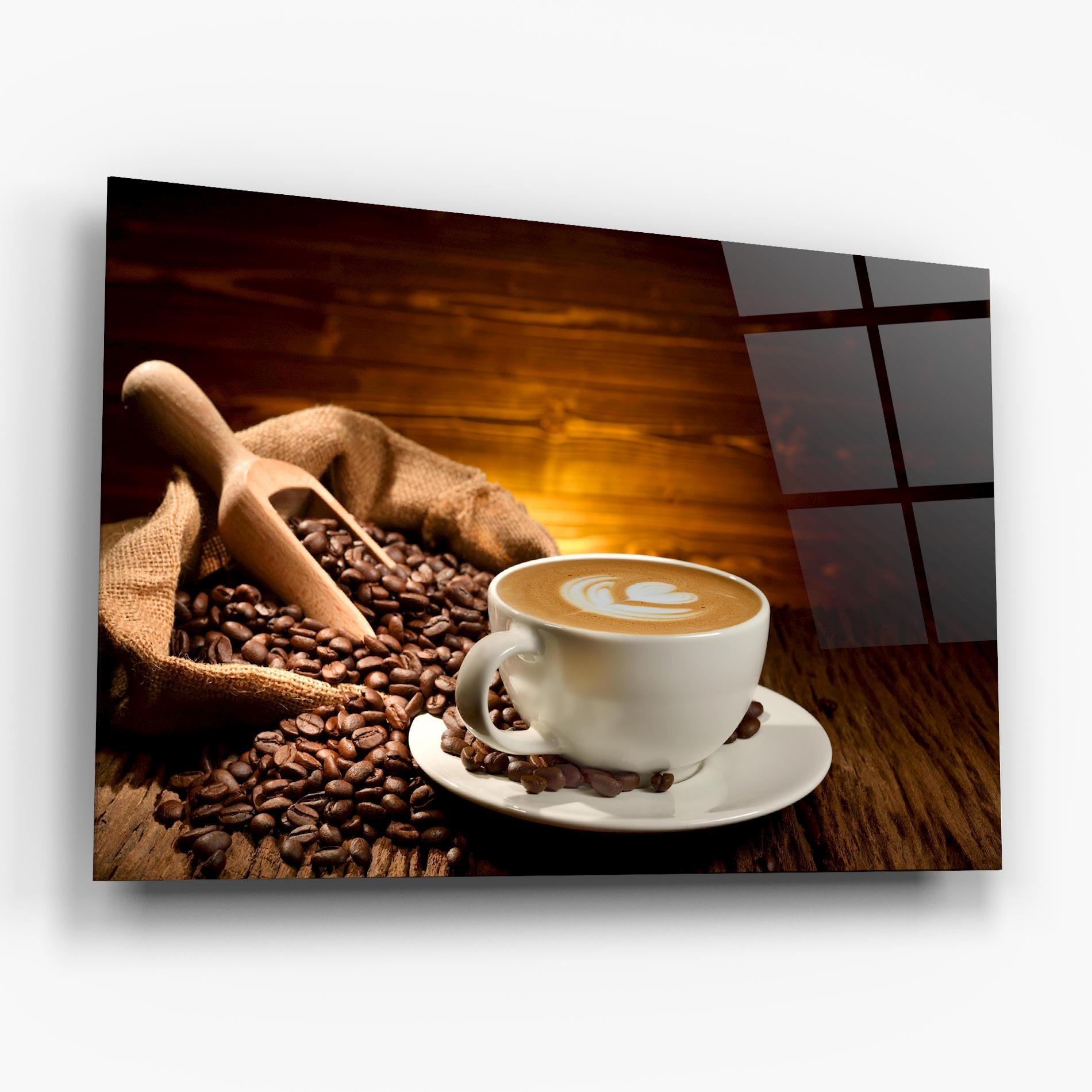 Glasbild Latte Coffee mockup 6