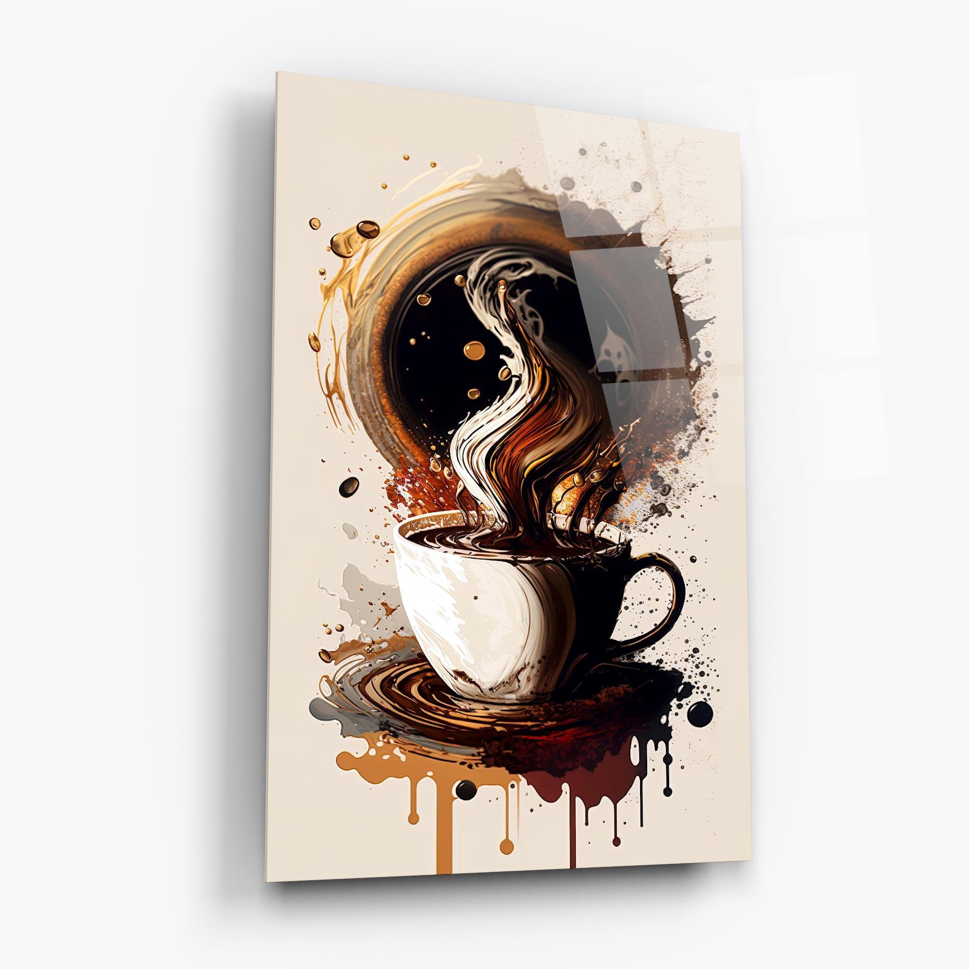 Glasbild Coffee Art mockup 6