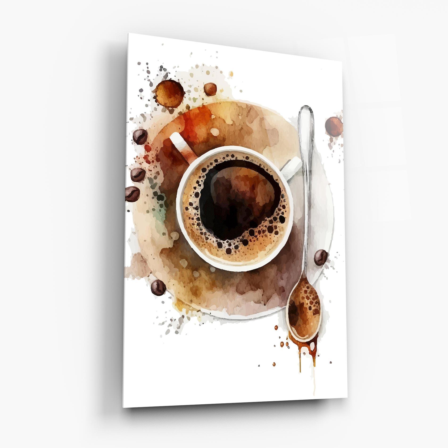 Glasbild Coffee Liquid mockup 6