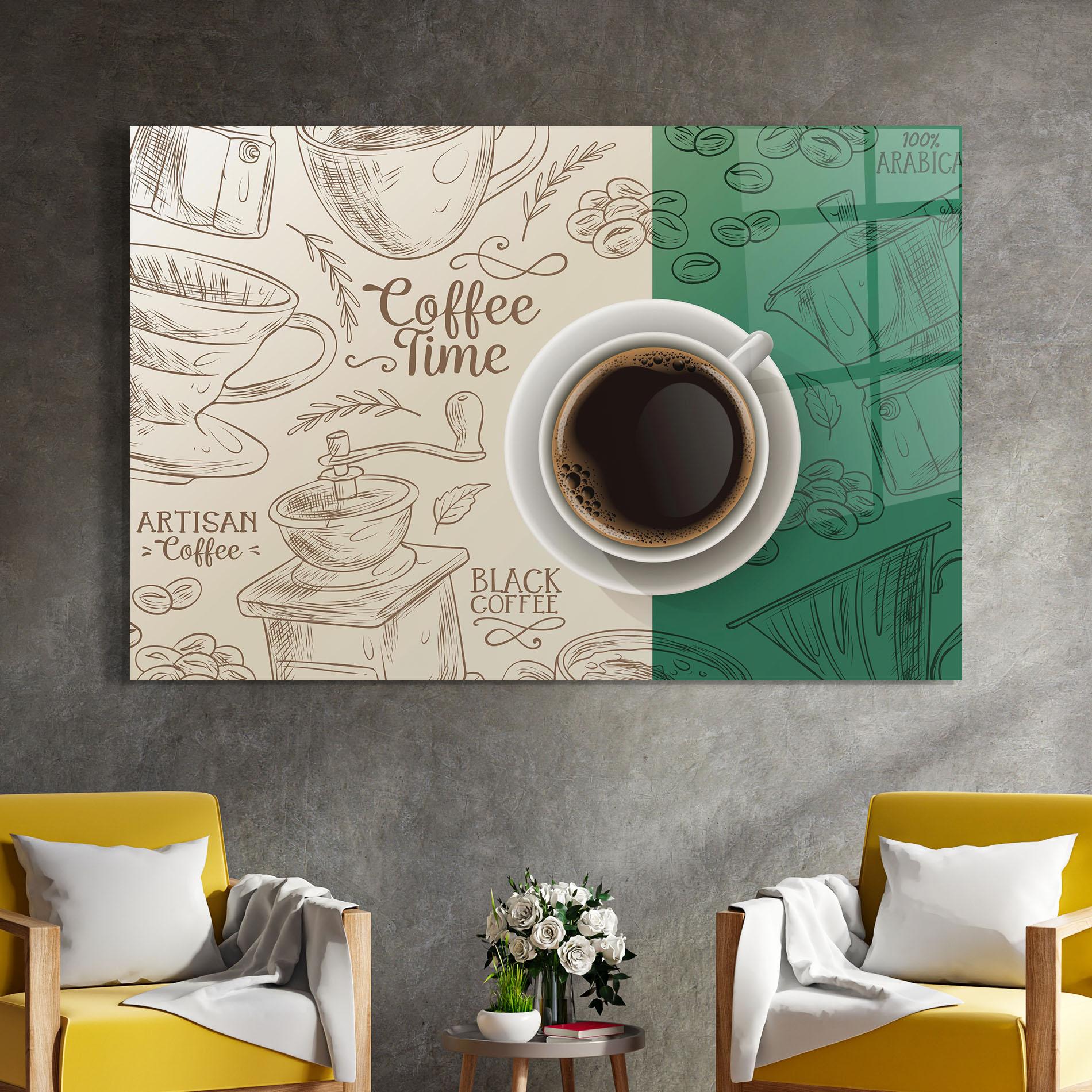 Glasbild Artisan Coffee mockup 4
