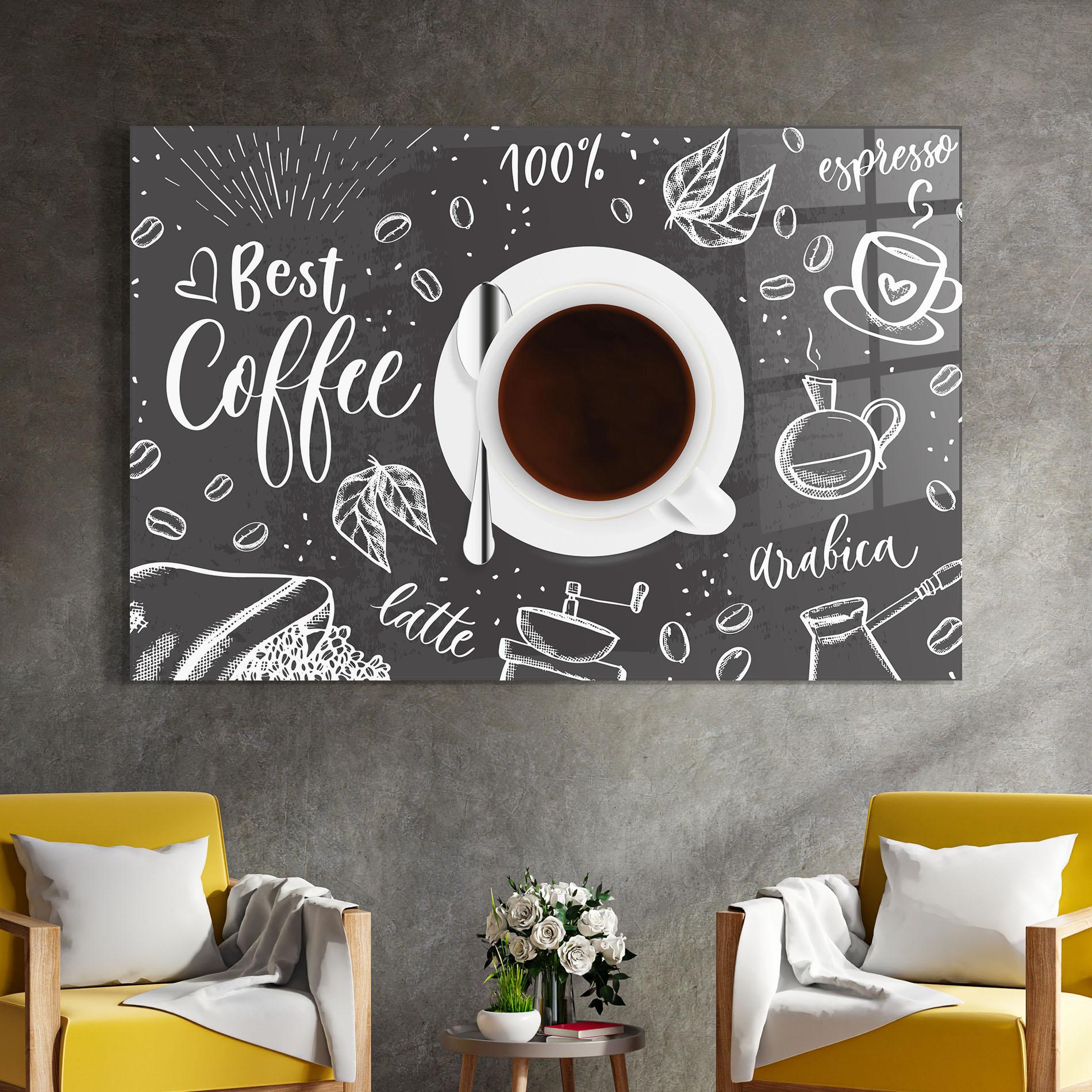 Glasbild Best Coffee mockup 4