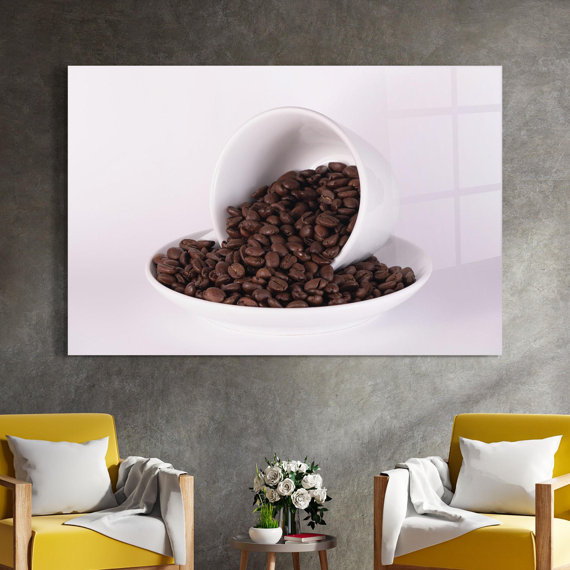 Glasbild Bowl Of Coffee mockup 4