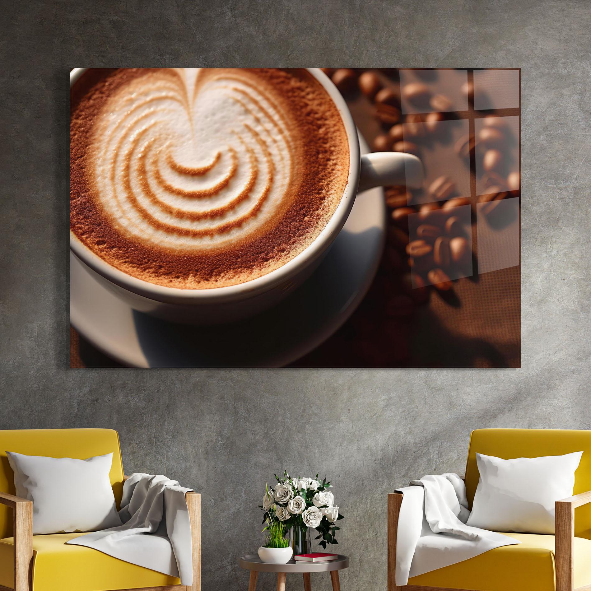 Glasbild Cappuccino mockup 4