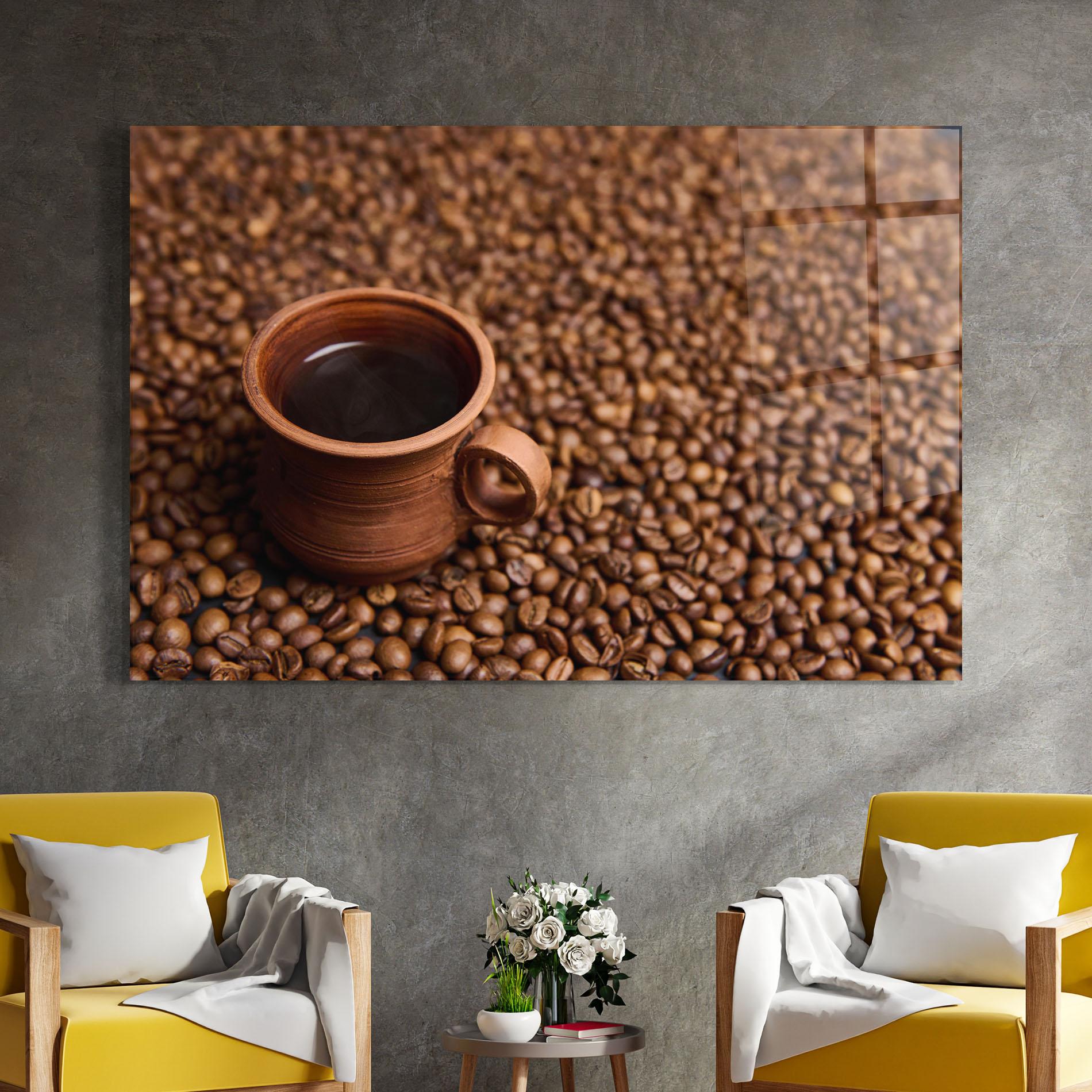 Glasbild Clay Coffee Cup mockup 4