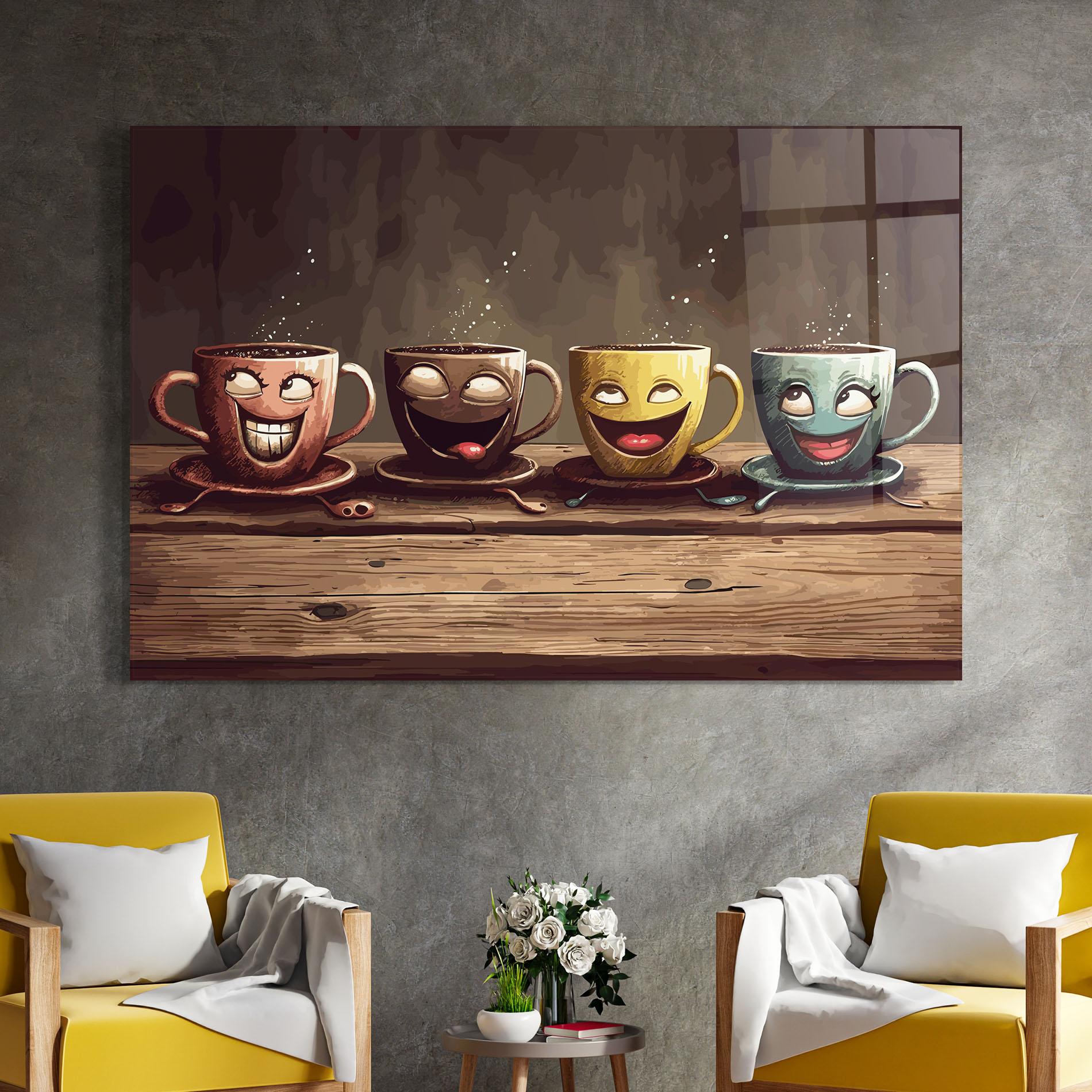 Glasbild Coffee Faces mockup 4