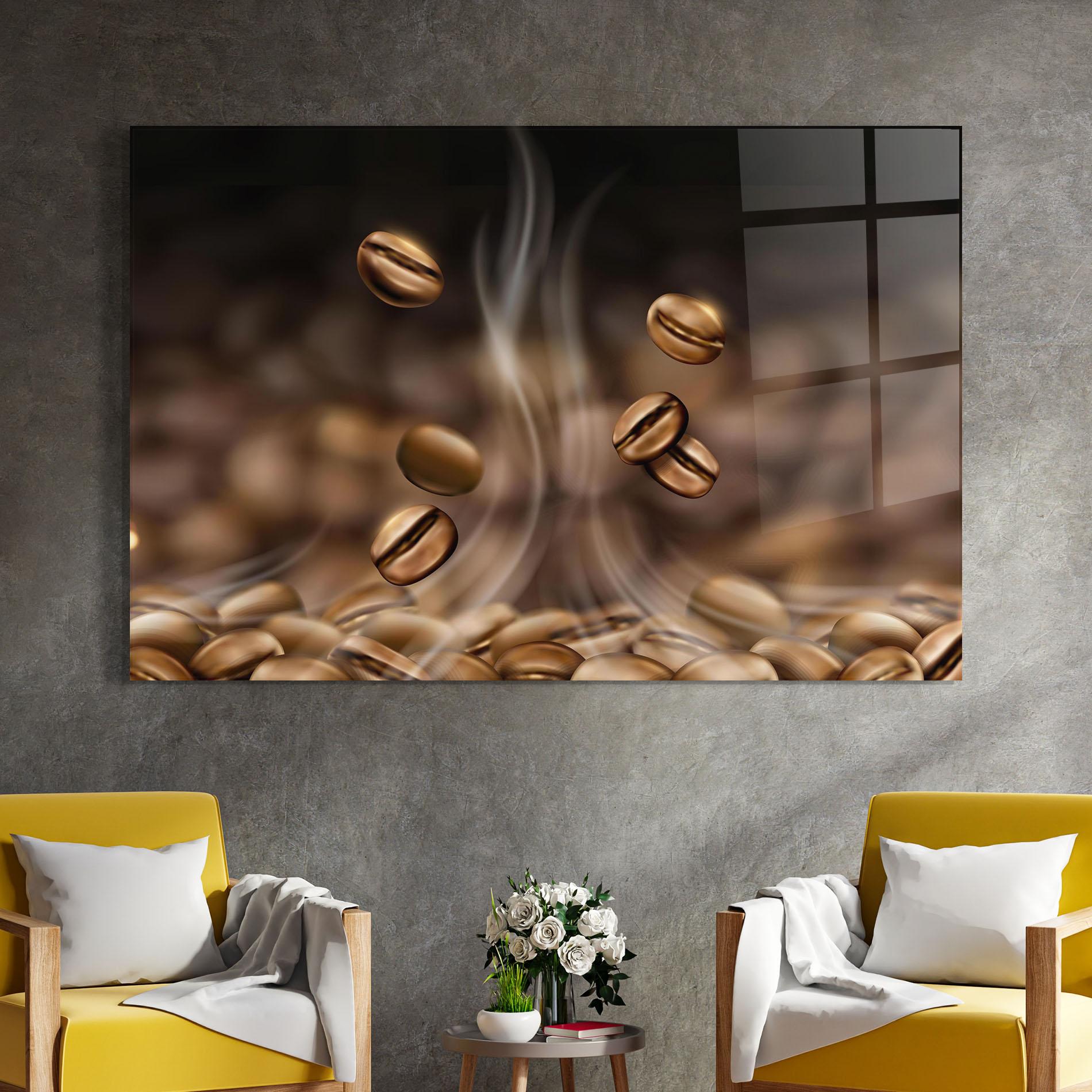 Glasbild Coffee Smoke mockup 4