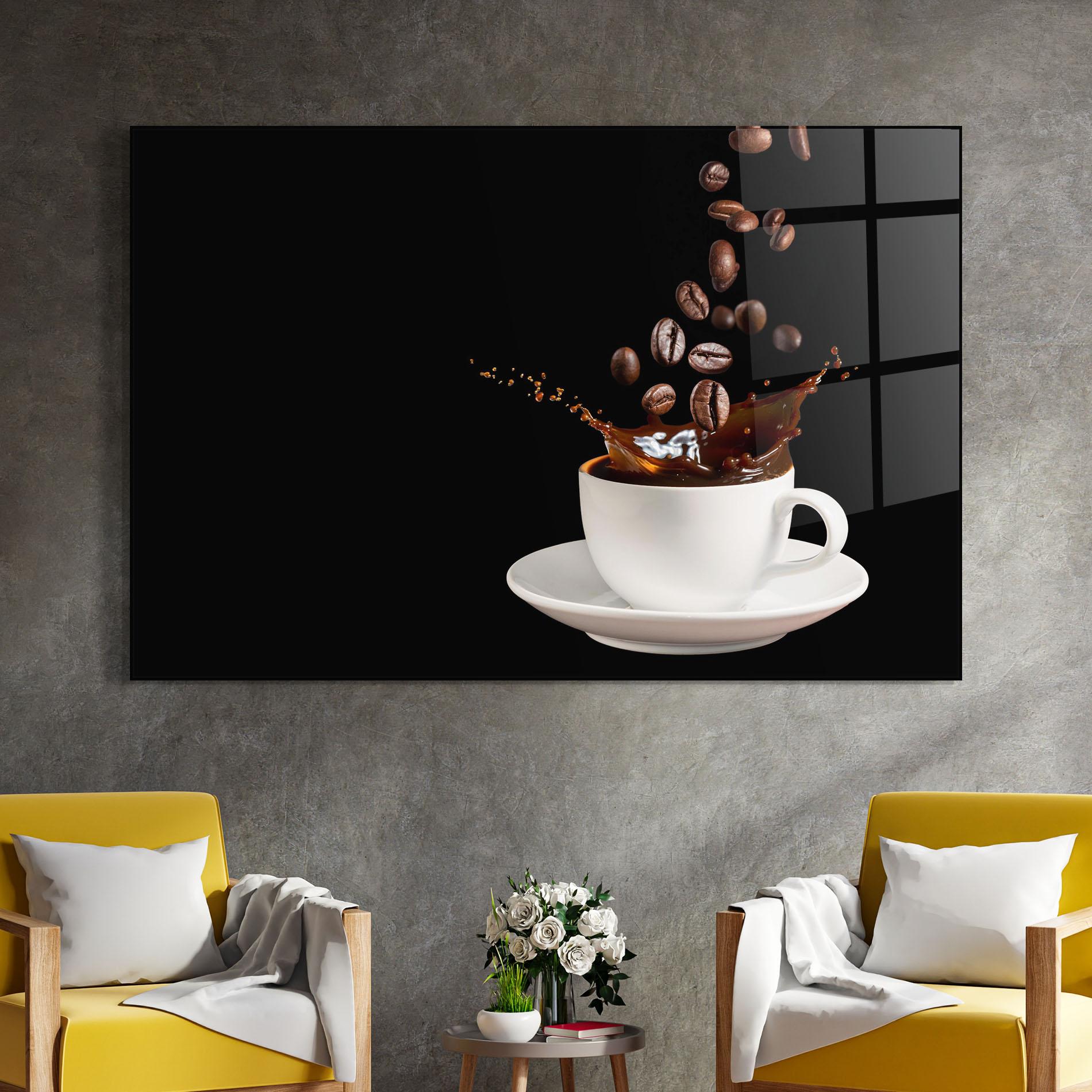 Glasbild Coffee Splashes mockup 4