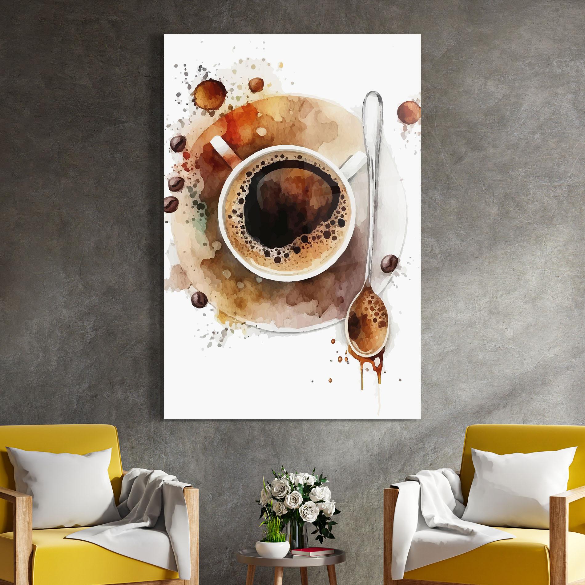 Glasbild Coffee Liquid mockup 4