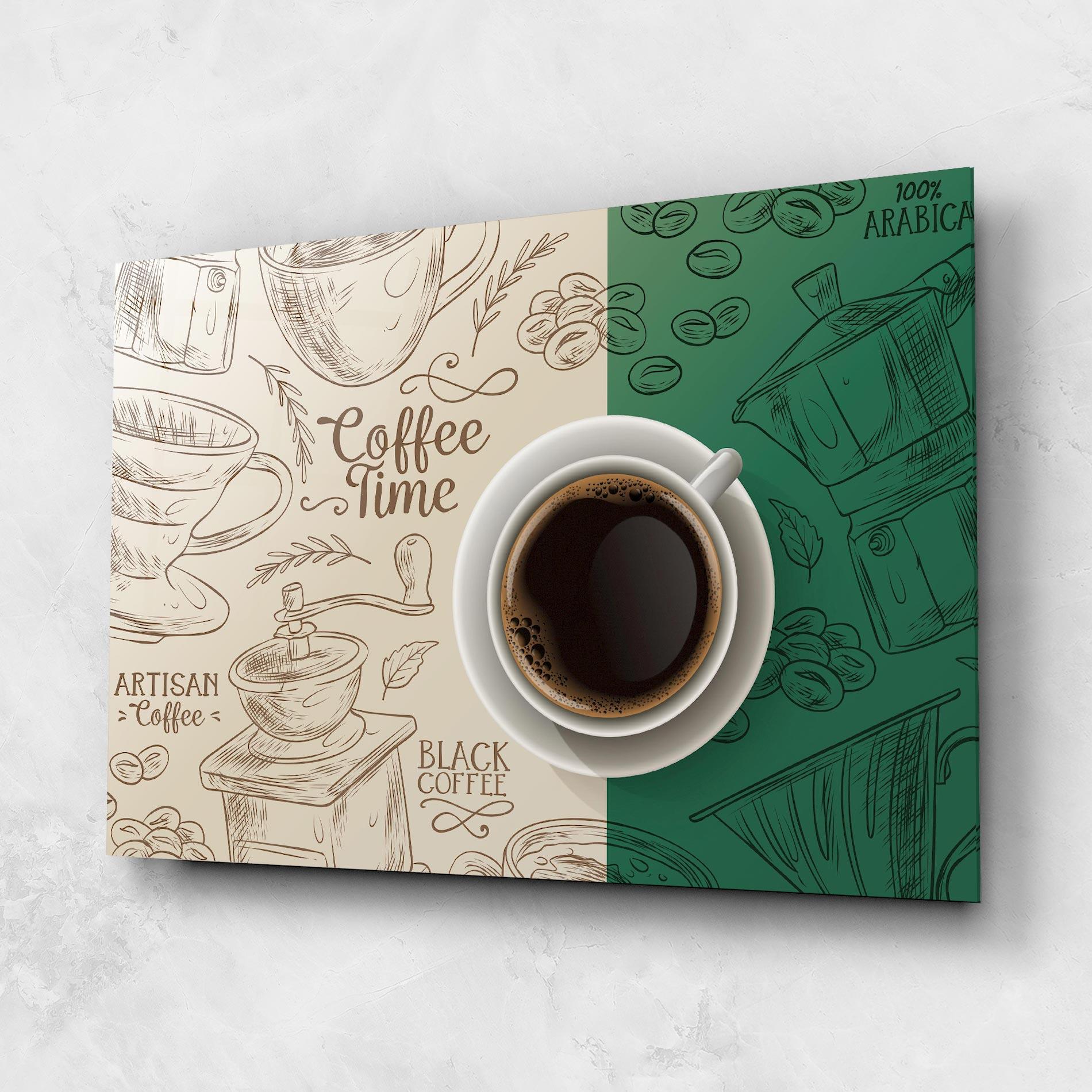 Glasbild Artisan Coffee mockup 1