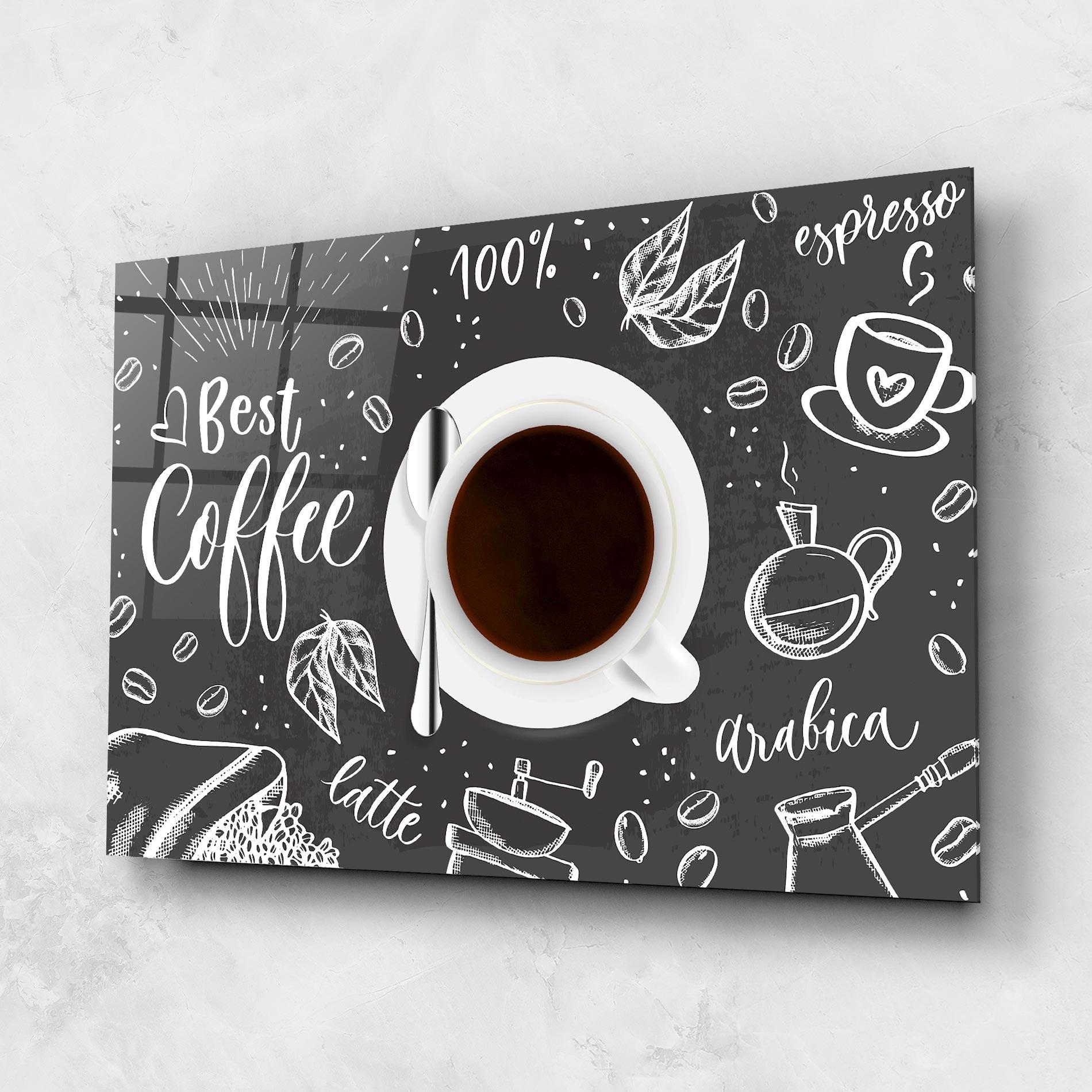 Glasbild Best Coffee mockup 1