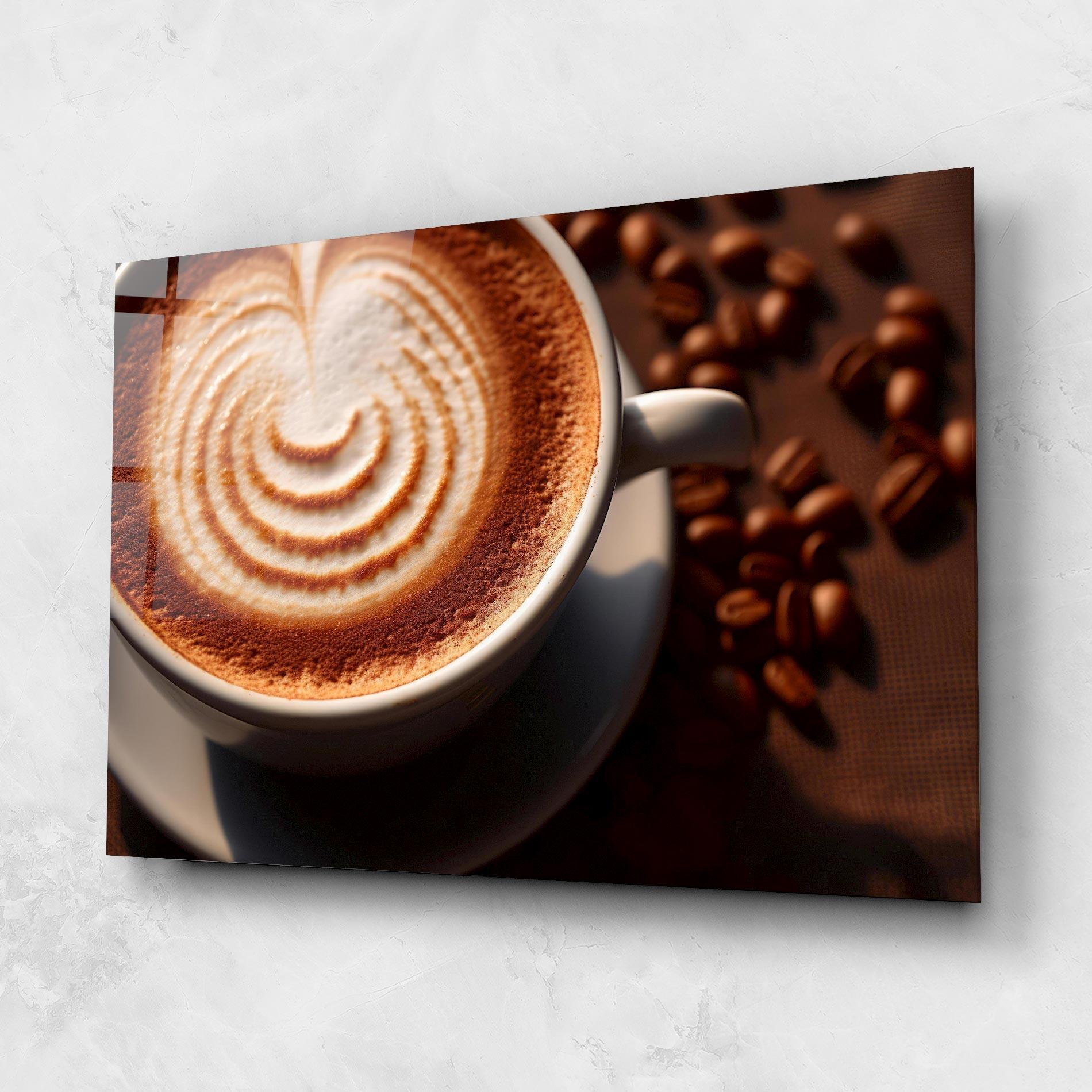 Glasbild Cappuccino mockup 1
