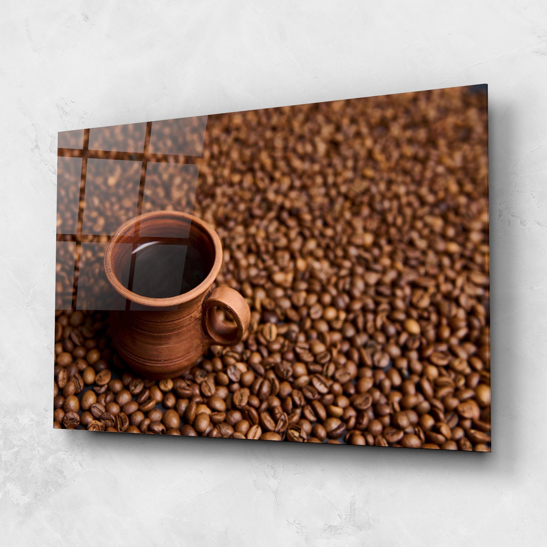 Glasbild Clay Coffee Cup mockup 1