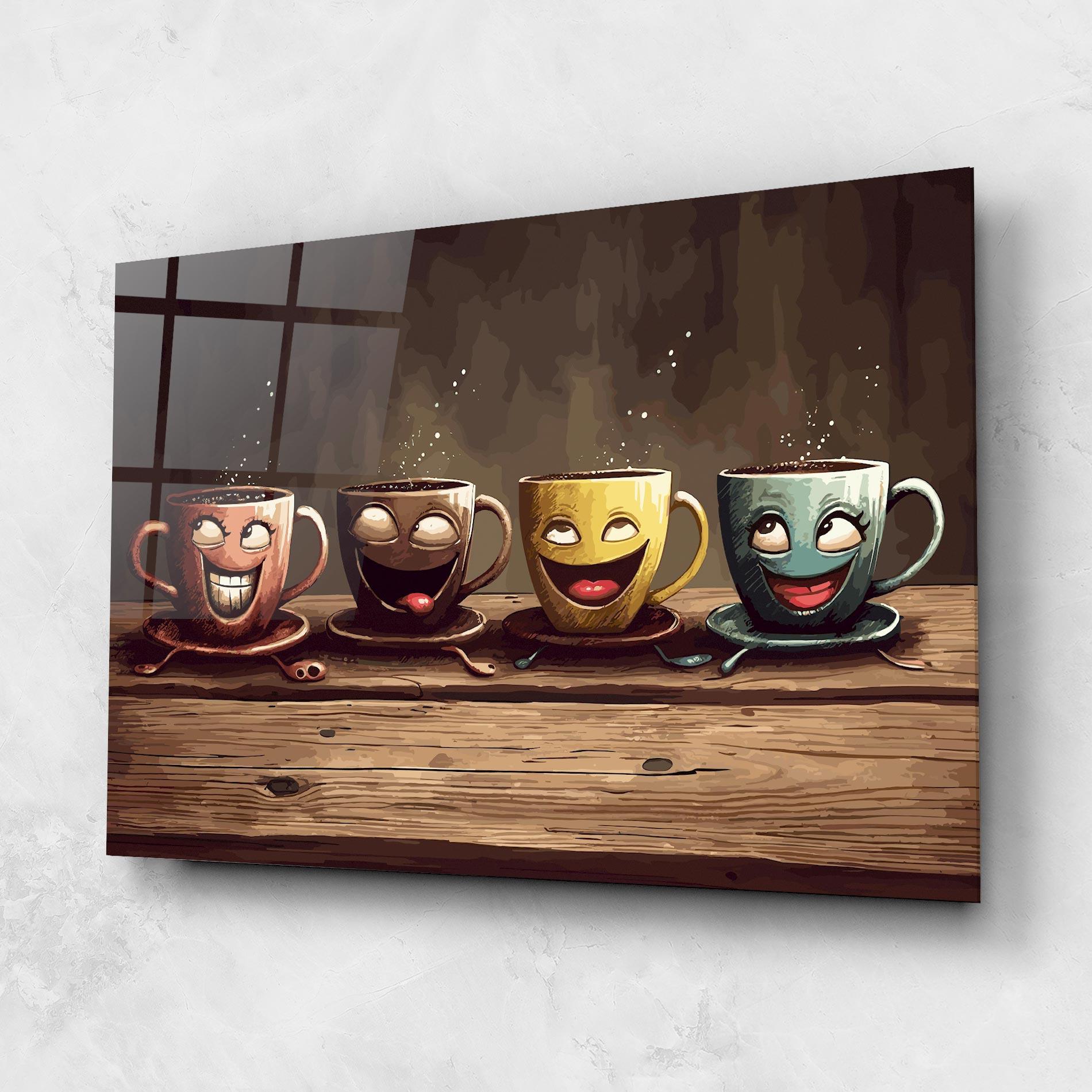 Glasbild Coffee Faces mockup 1