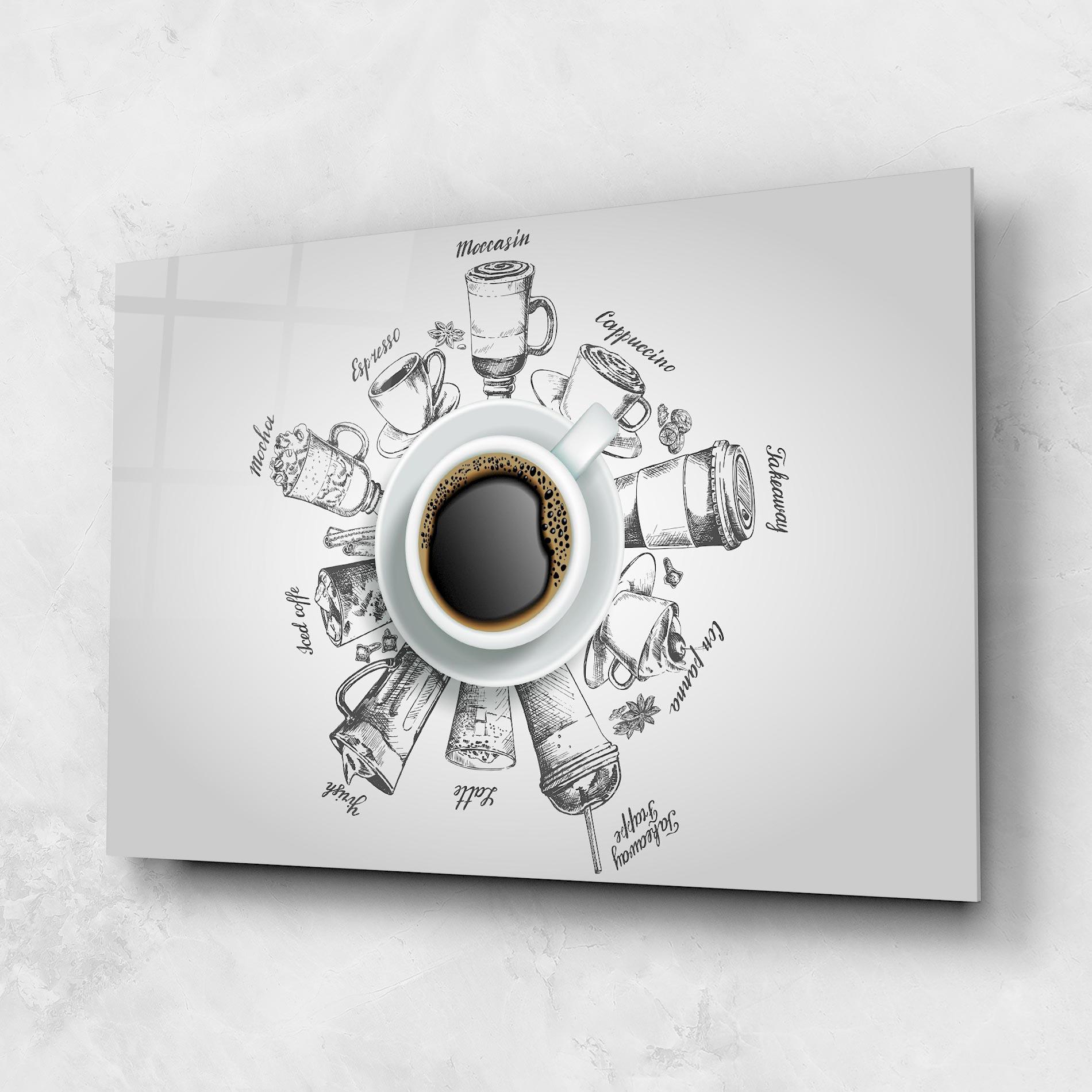 Glasbild Coffee List mockup 1