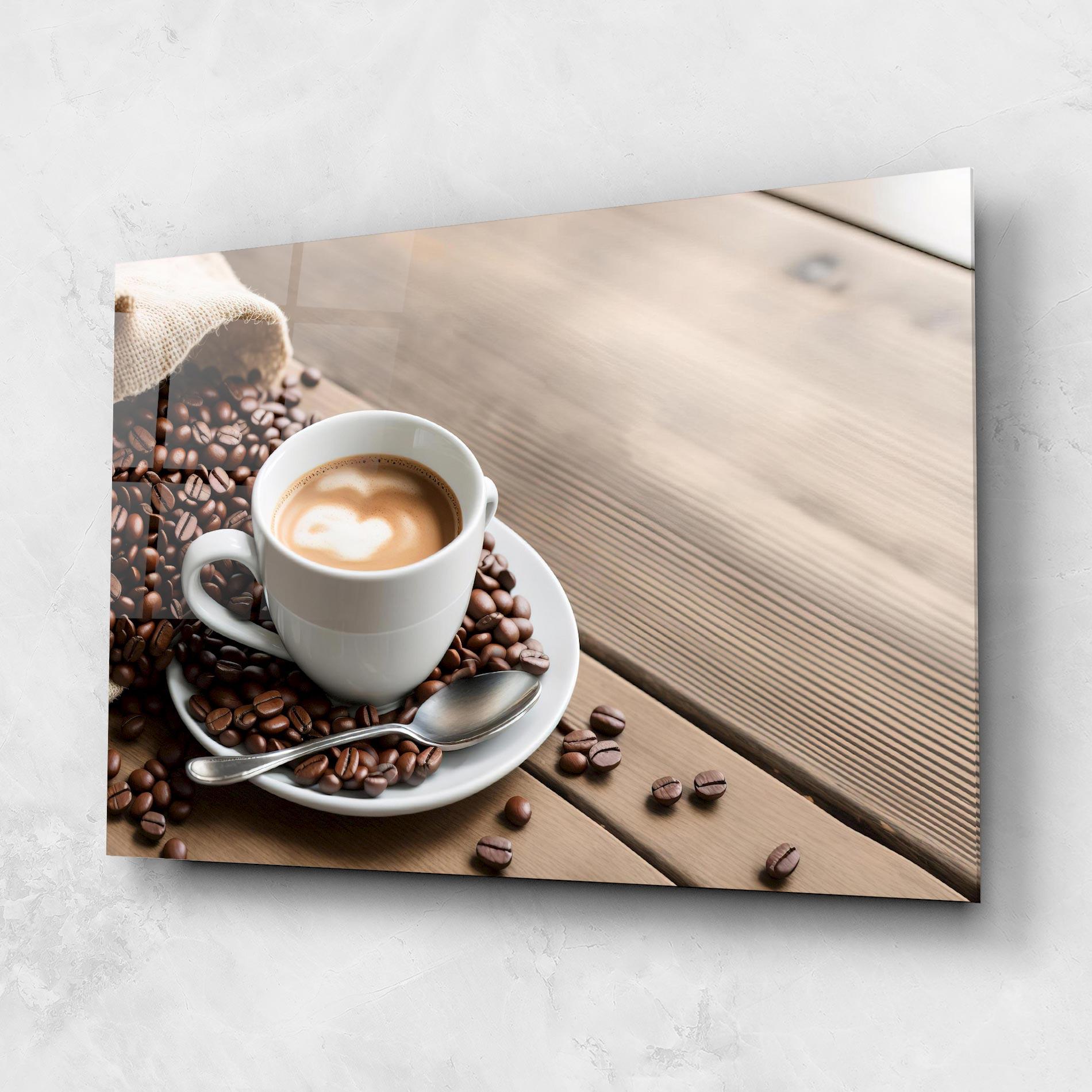 Glasbild Coffee On Table mockup 1