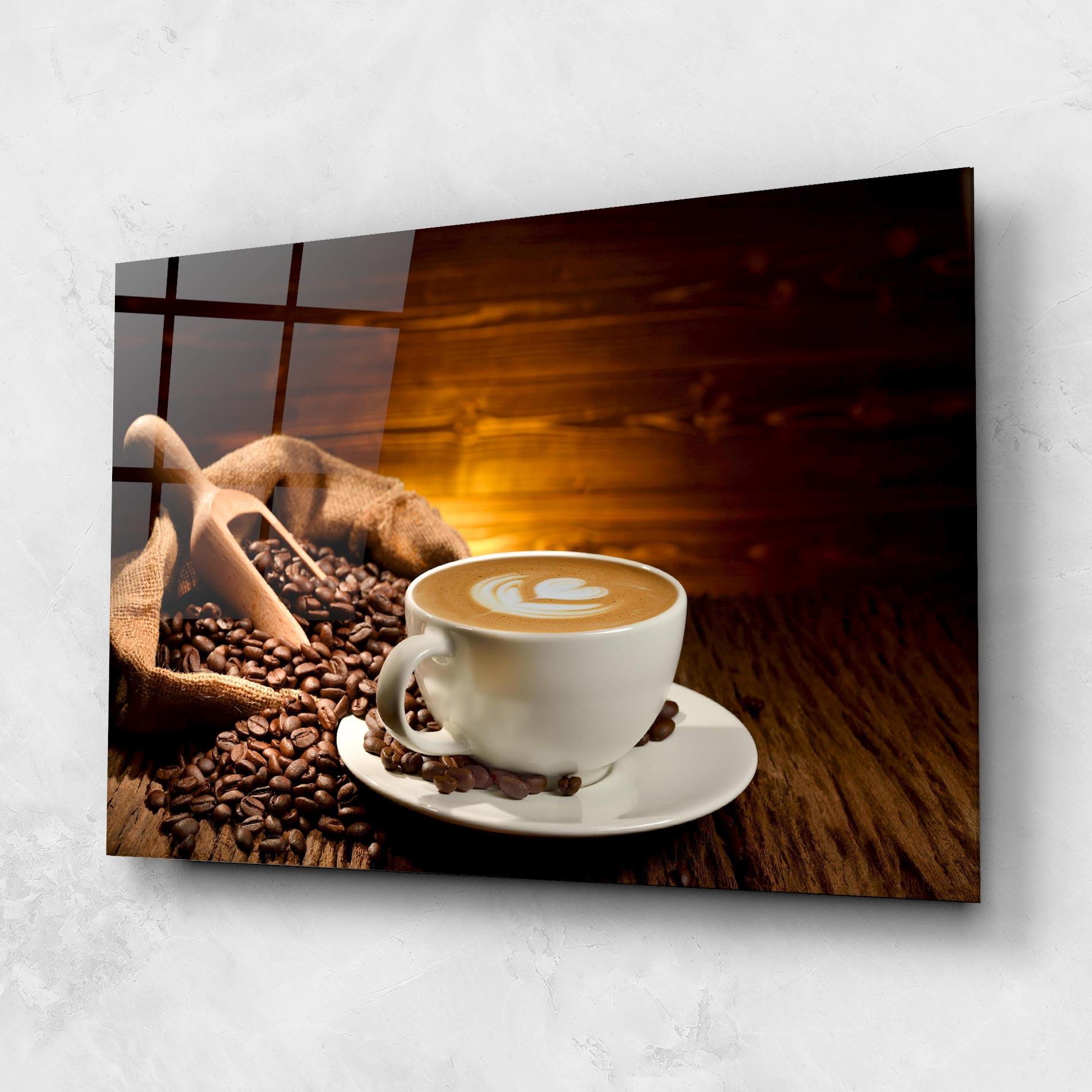 Glasbild Latte Coffee mockup 1