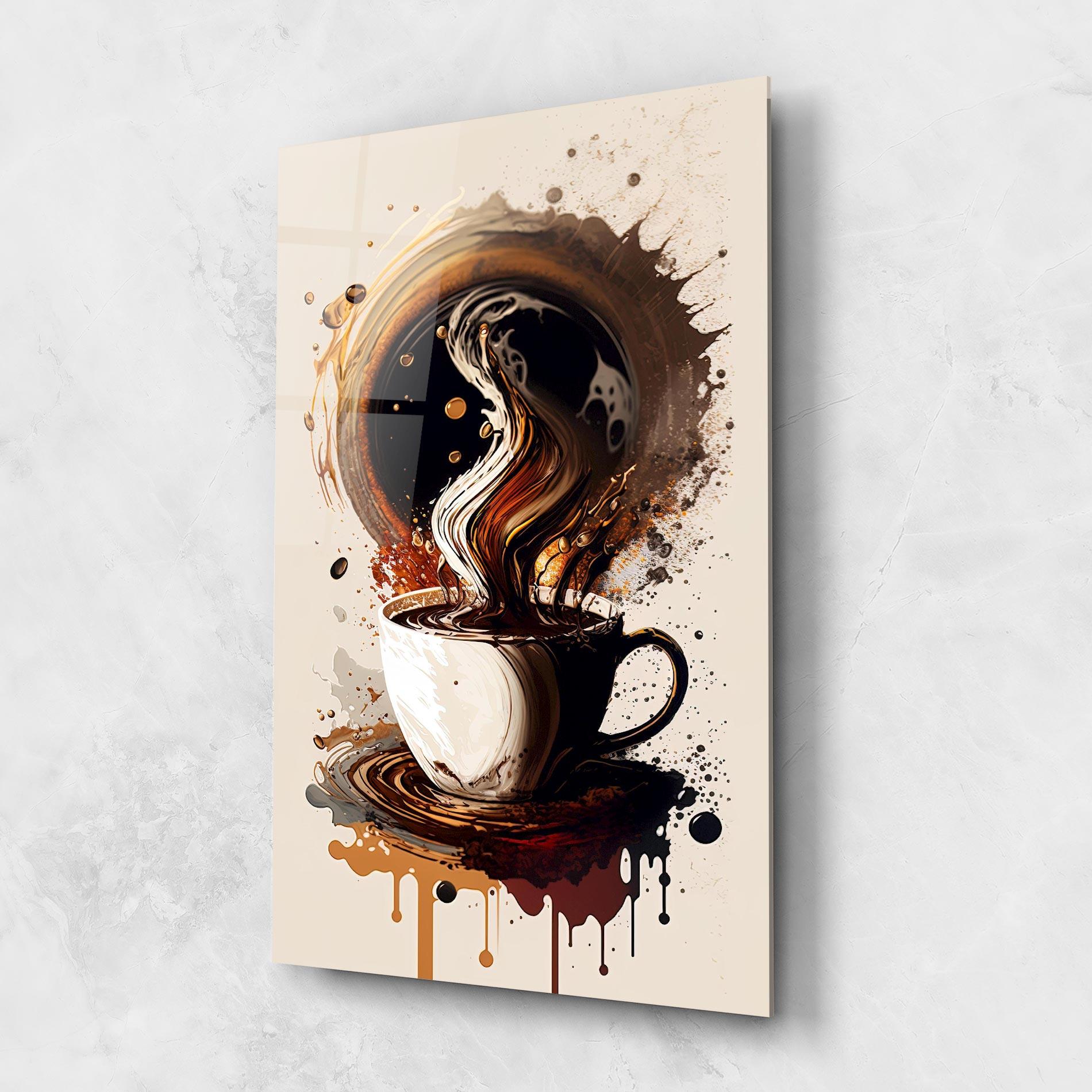 Glasbild Coffee Art mockup 1
