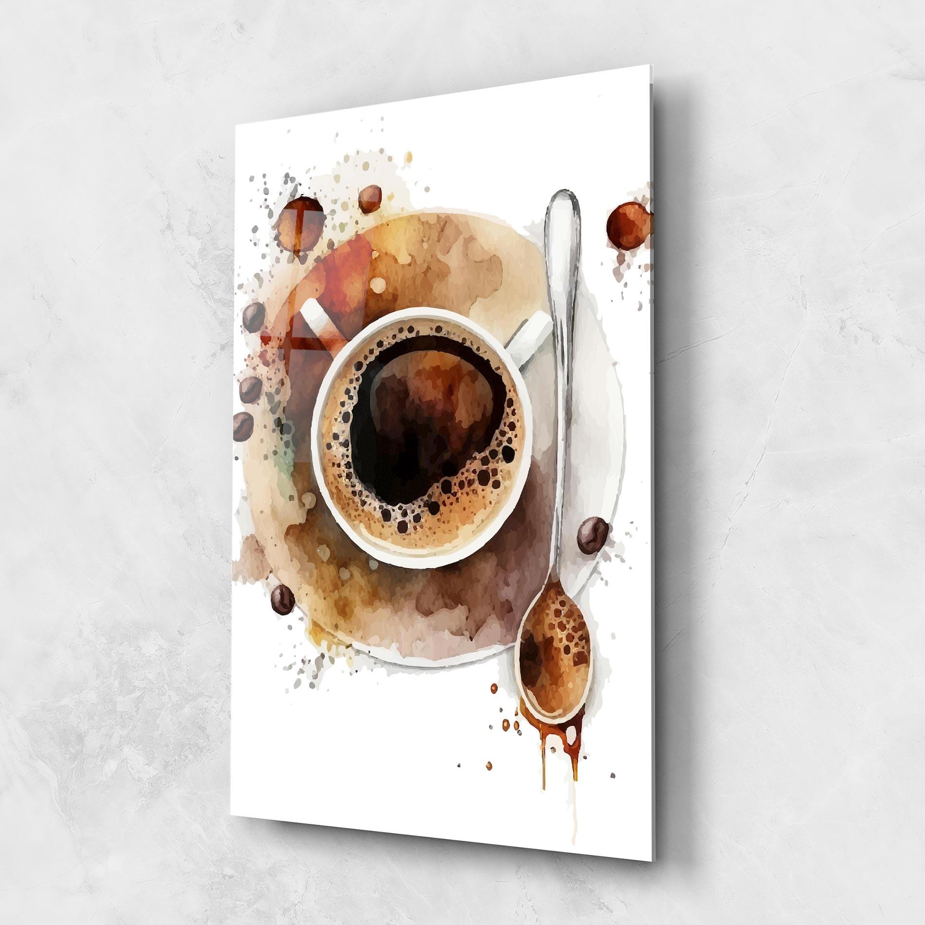 Glasbild Coffee Liquid mockup 1
