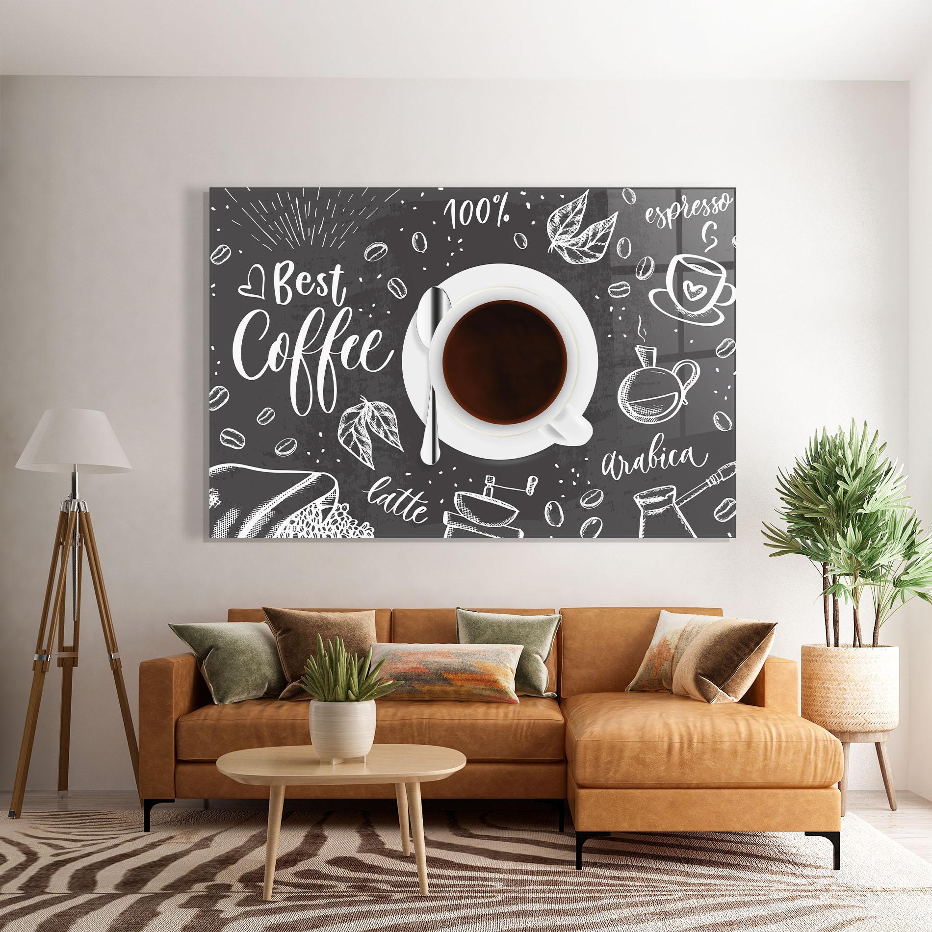 Glasbild Best Coffee mockup 7
