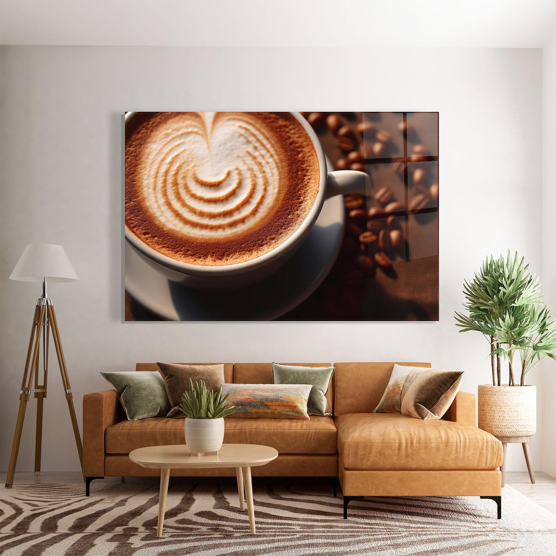 Glasbild Cappuccino mockup 7