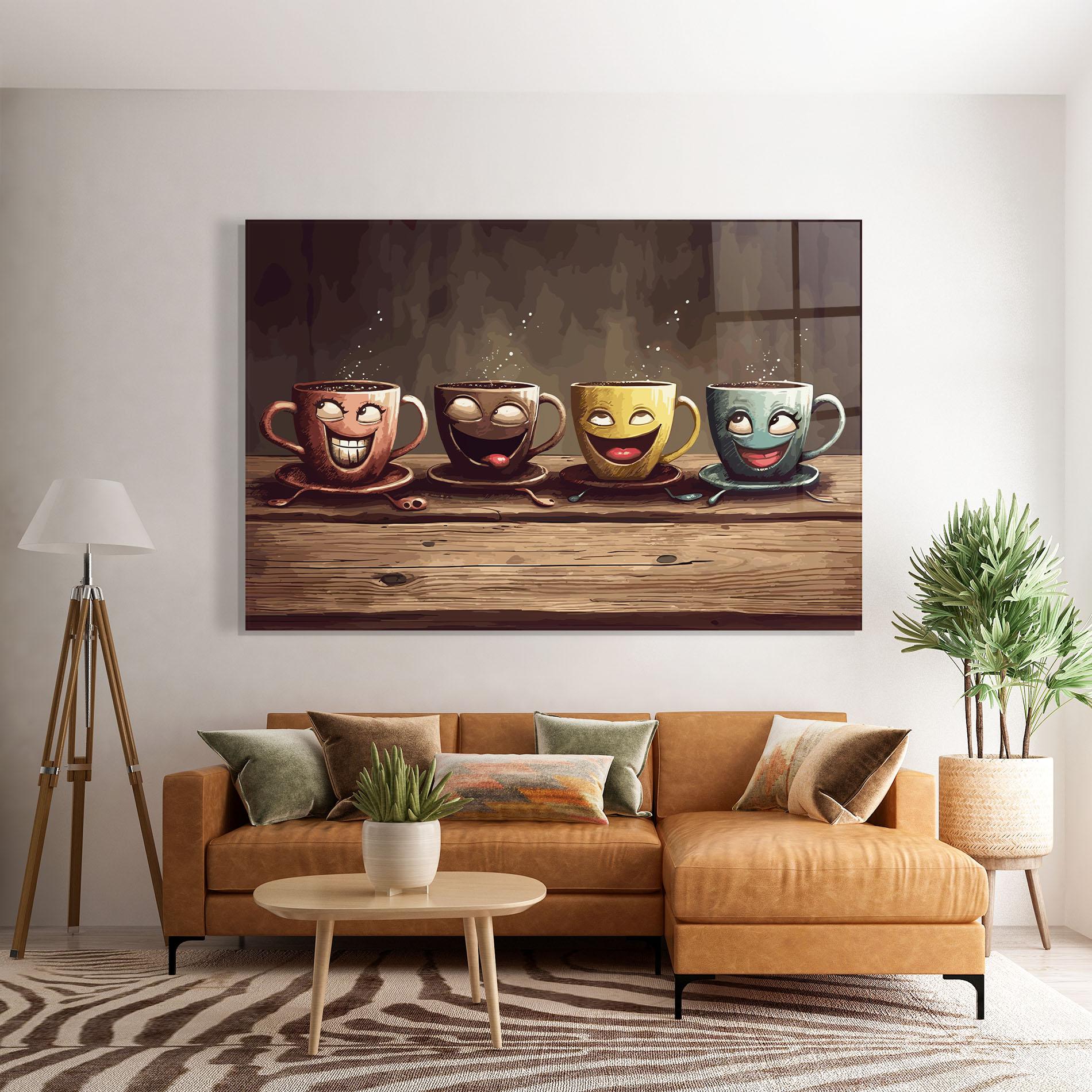 Glasbild Coffee Faces mockup 7