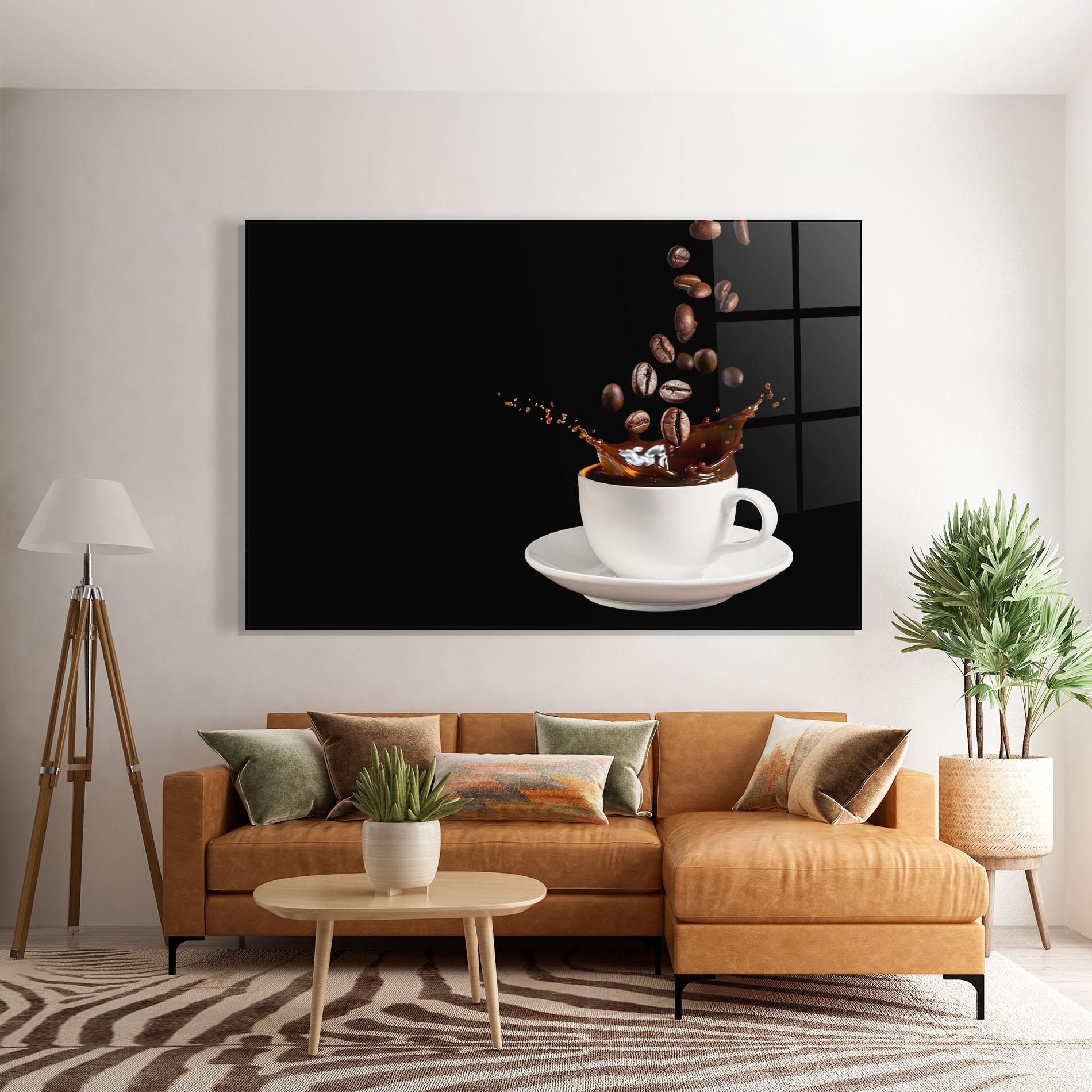 Glasbild Coffee Splashes mockup 7