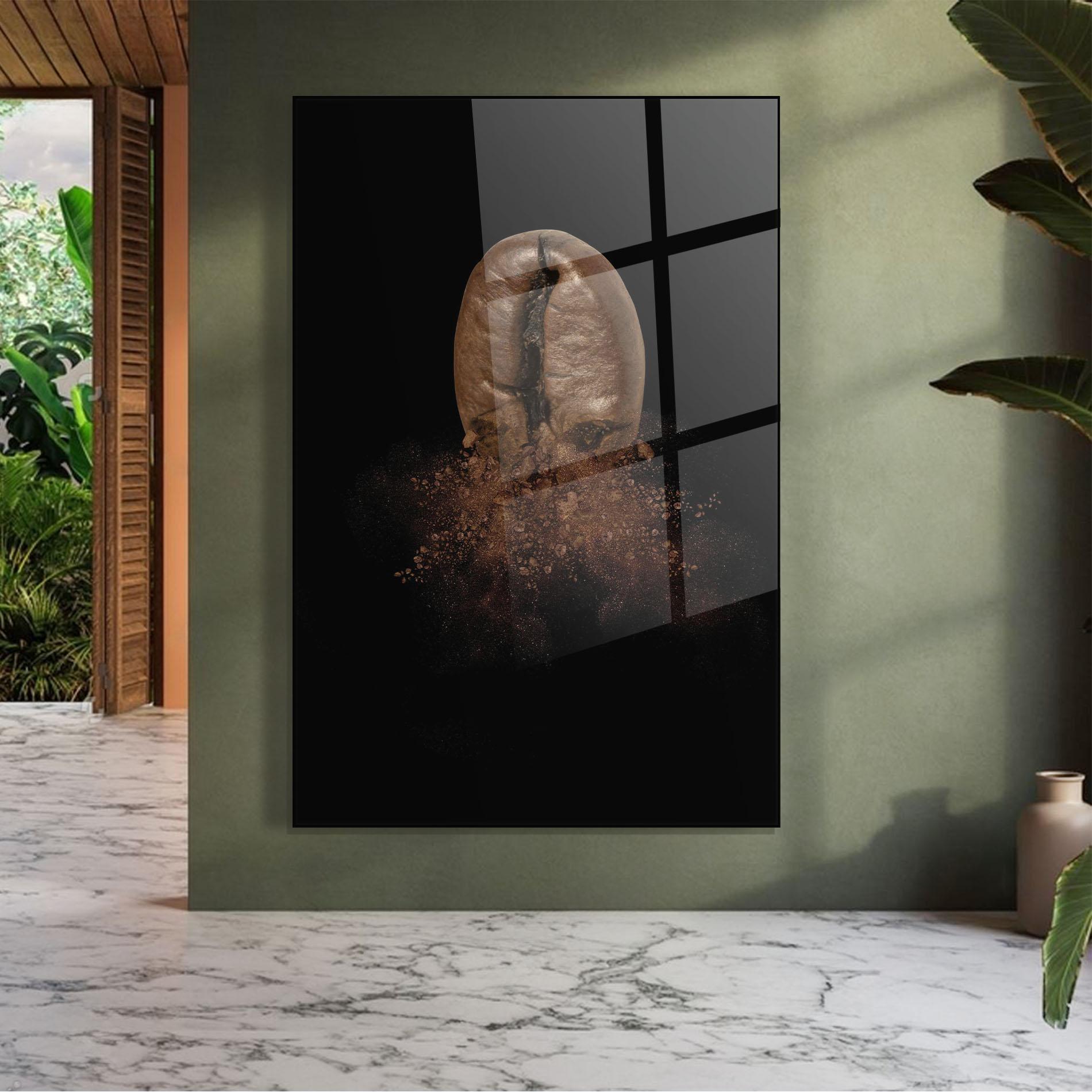 Glasbild Coffee Bean Explosion mockup 7