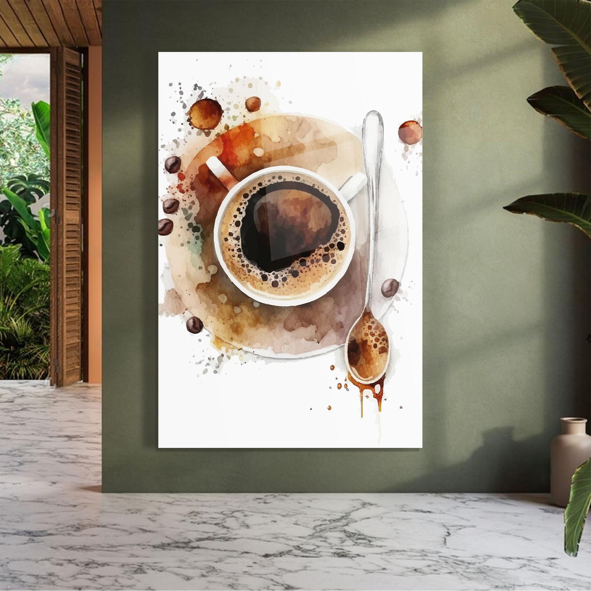 Glasbild Coffee Liquid mockup 7