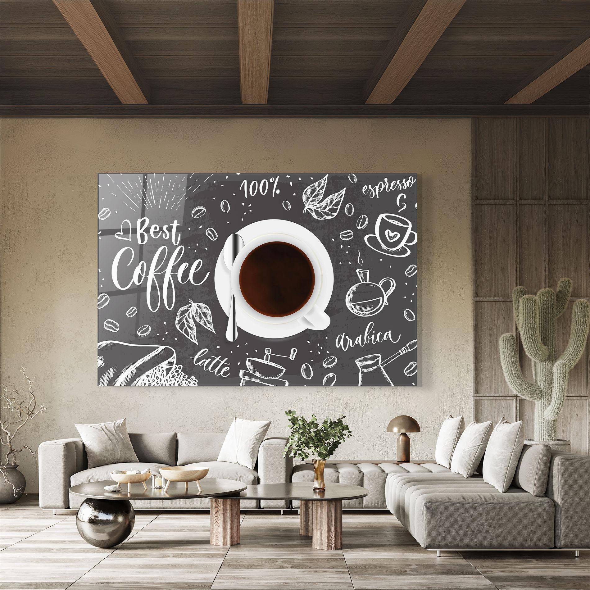 Glasbild Best Coffee mockup 8