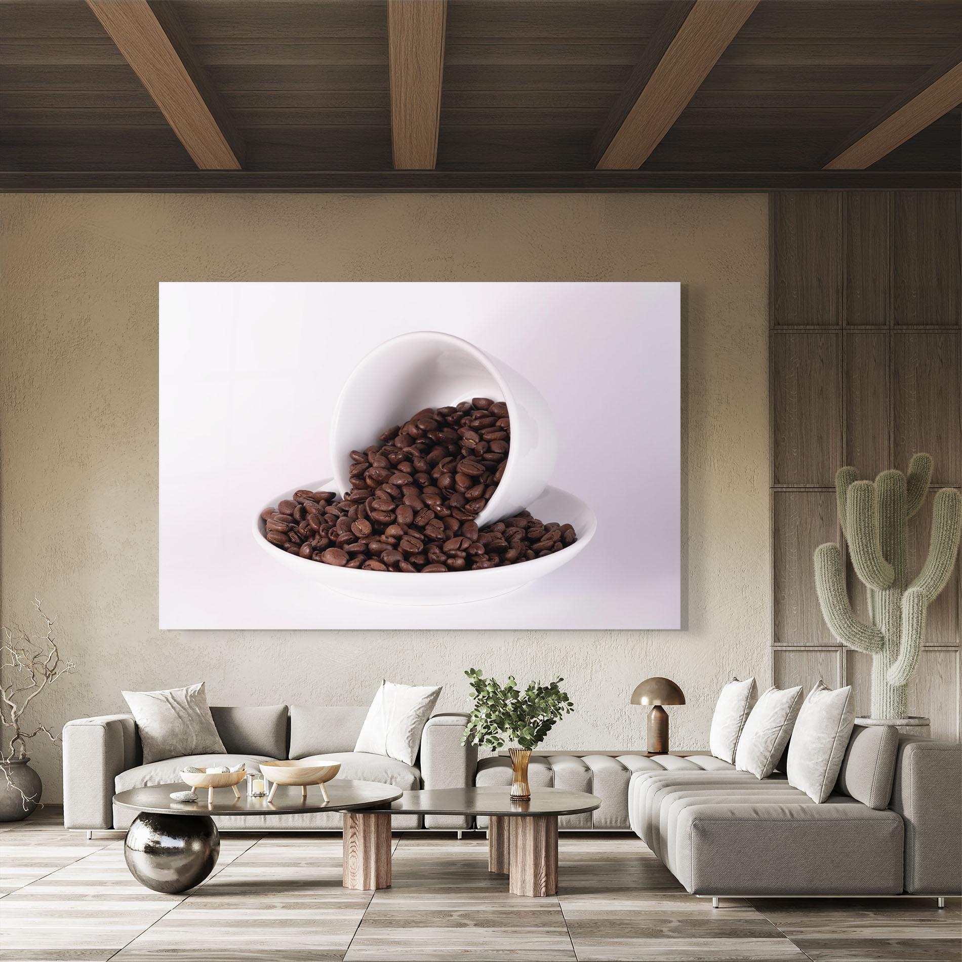 Glasbild Bowl Of Coffee mockup 8