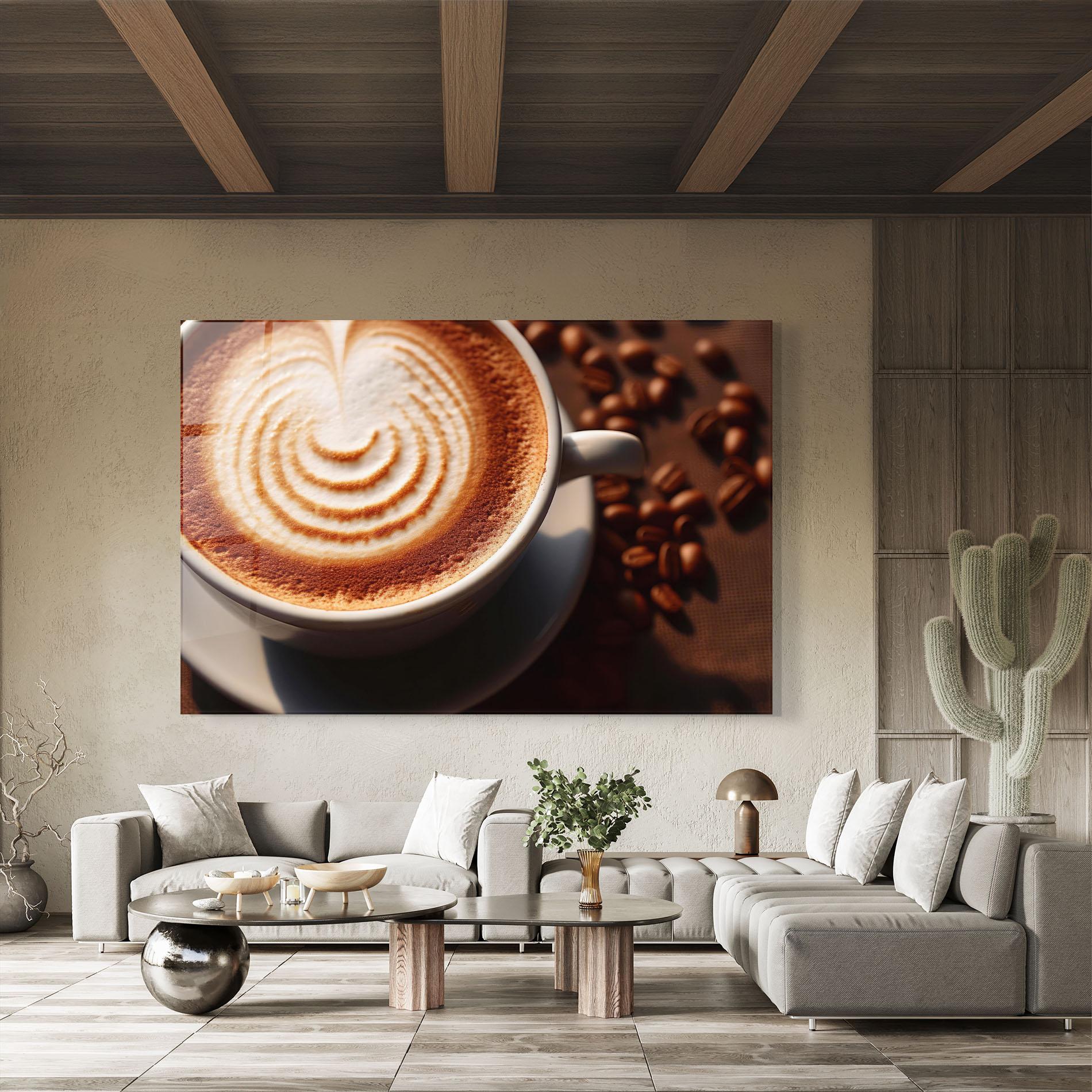 Glasbild Cappuccino mockup 8