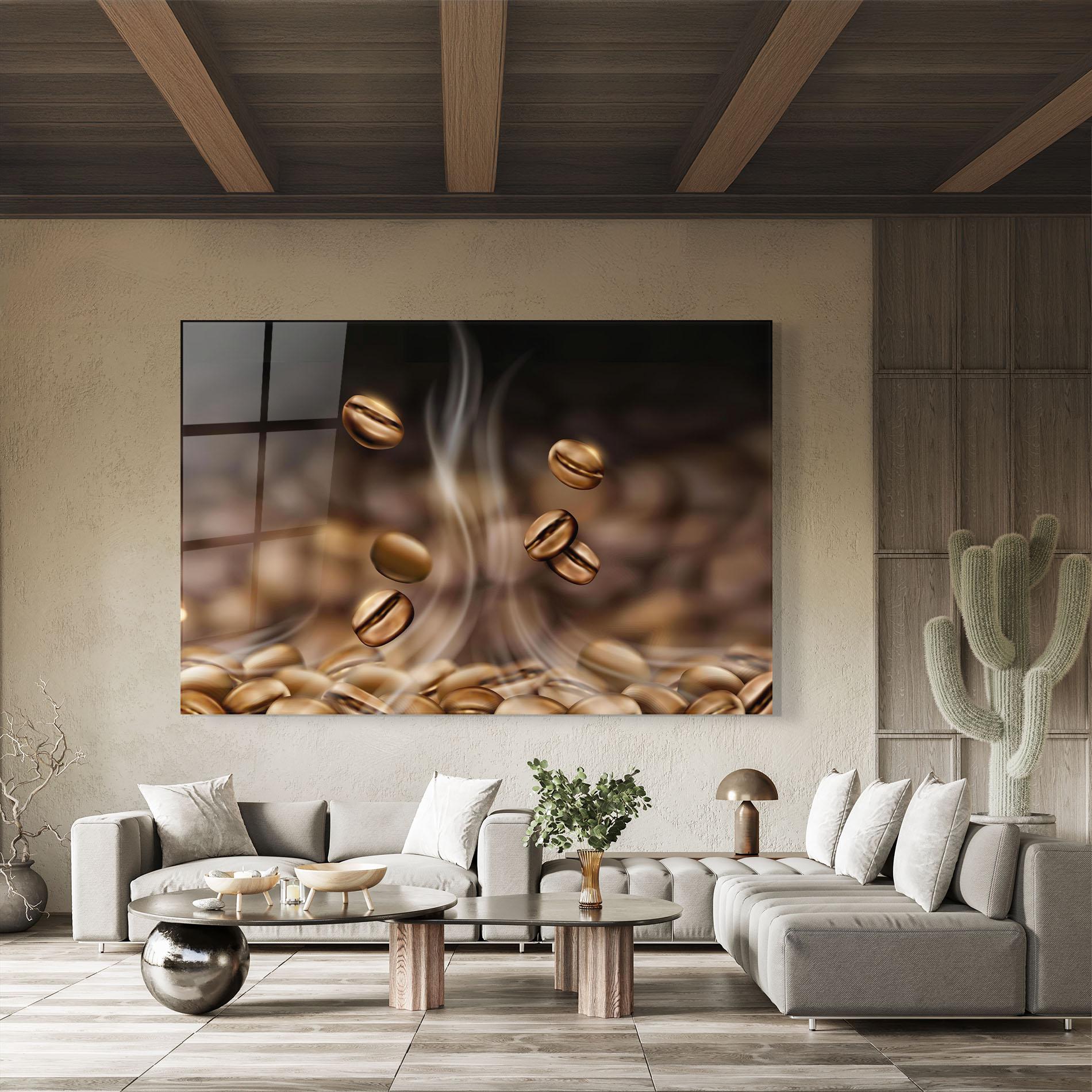 Glasbild Coffee Smoke mockup 8